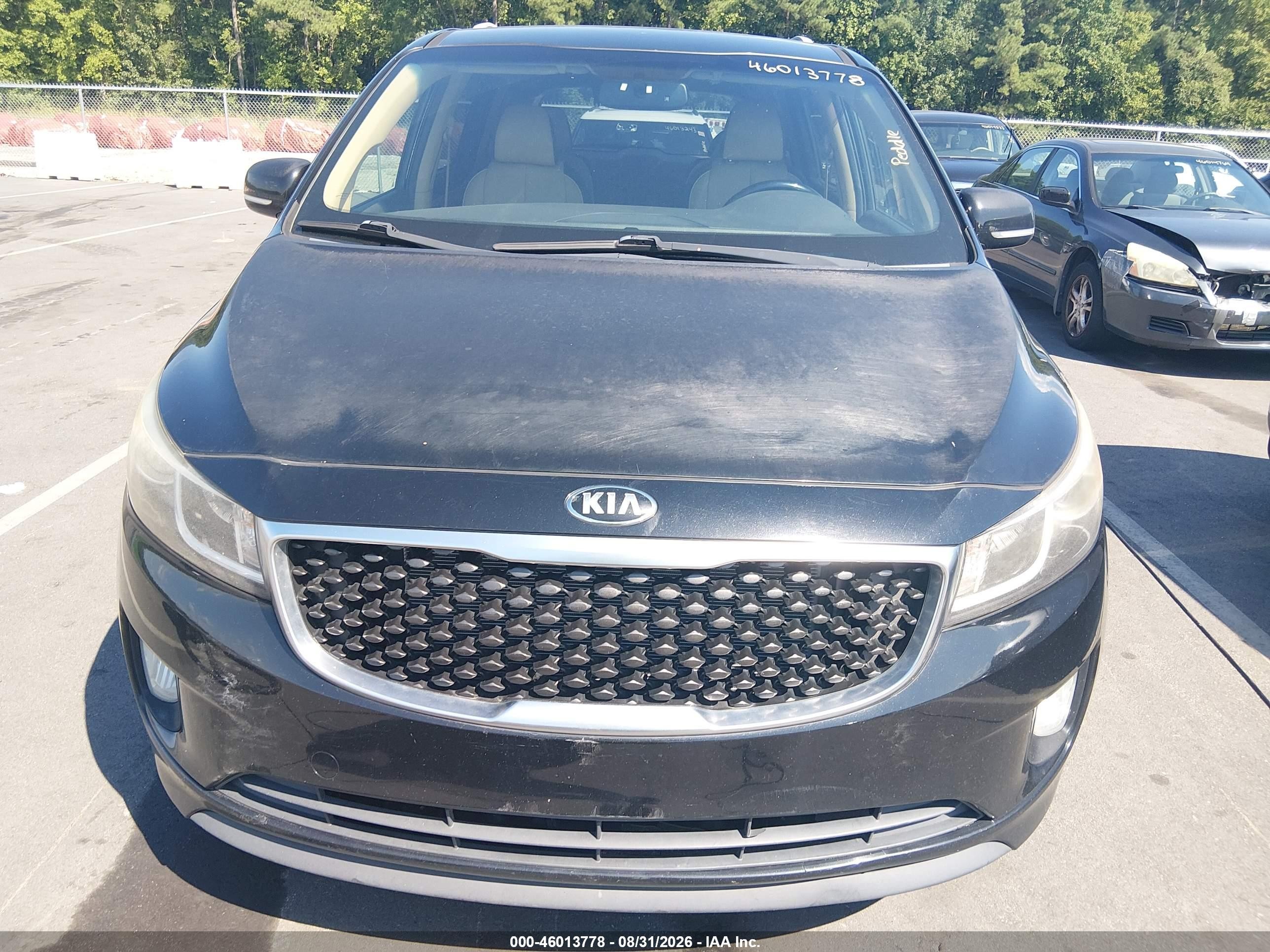 2015 Kia Sedona Sx Black vin: KNDMC5C10F6017896