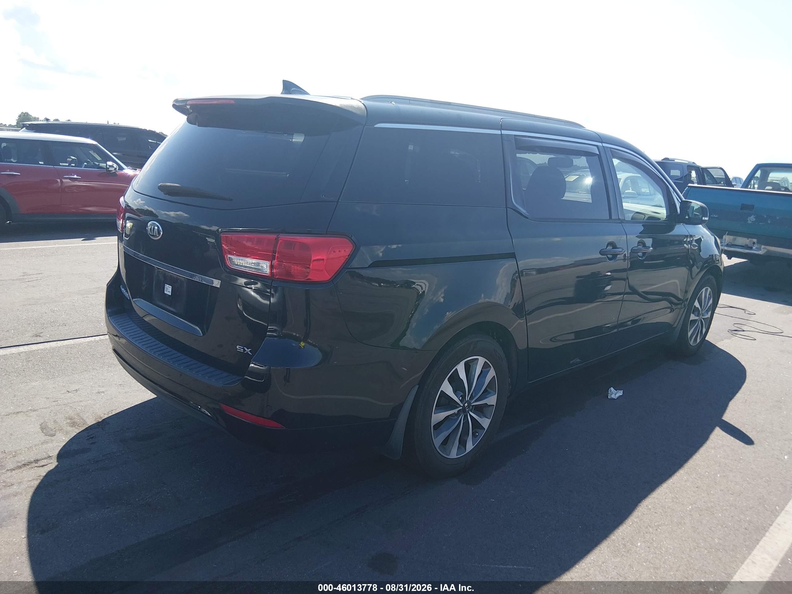 2015 Kia Sedona Sx Black vin: KNDMC5C10F6017896