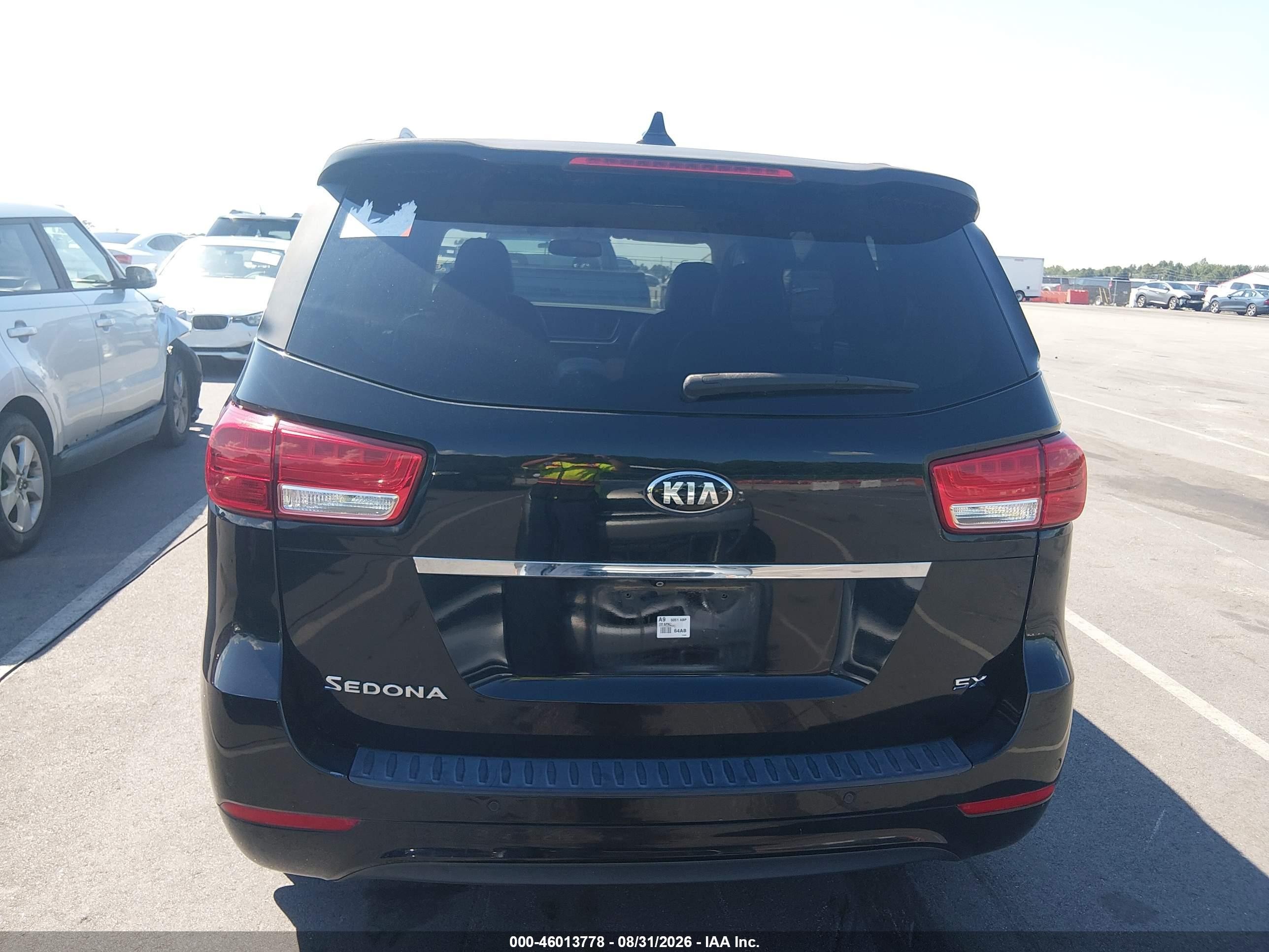 2015 Kia Sedona Sx Black vin: KNDMC5C10F6017896