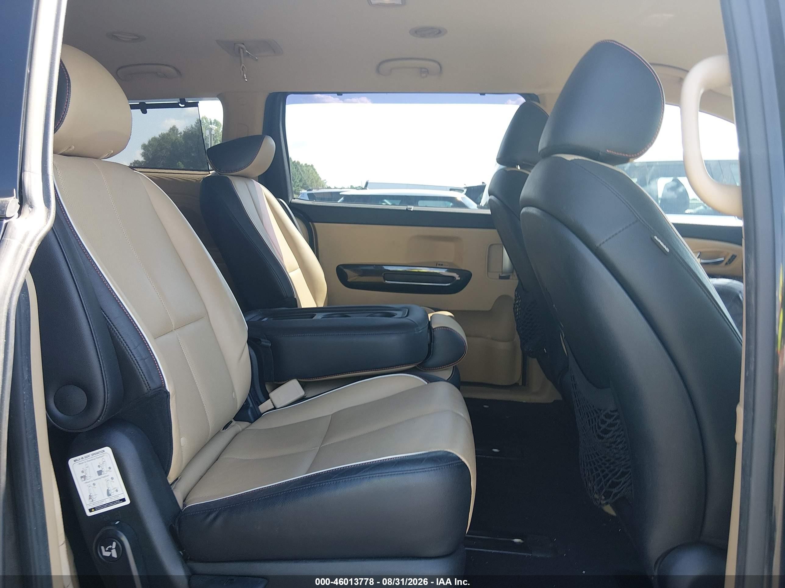 2015 Kia Sedona Sx Black vin: KNDMC5C10F6017896