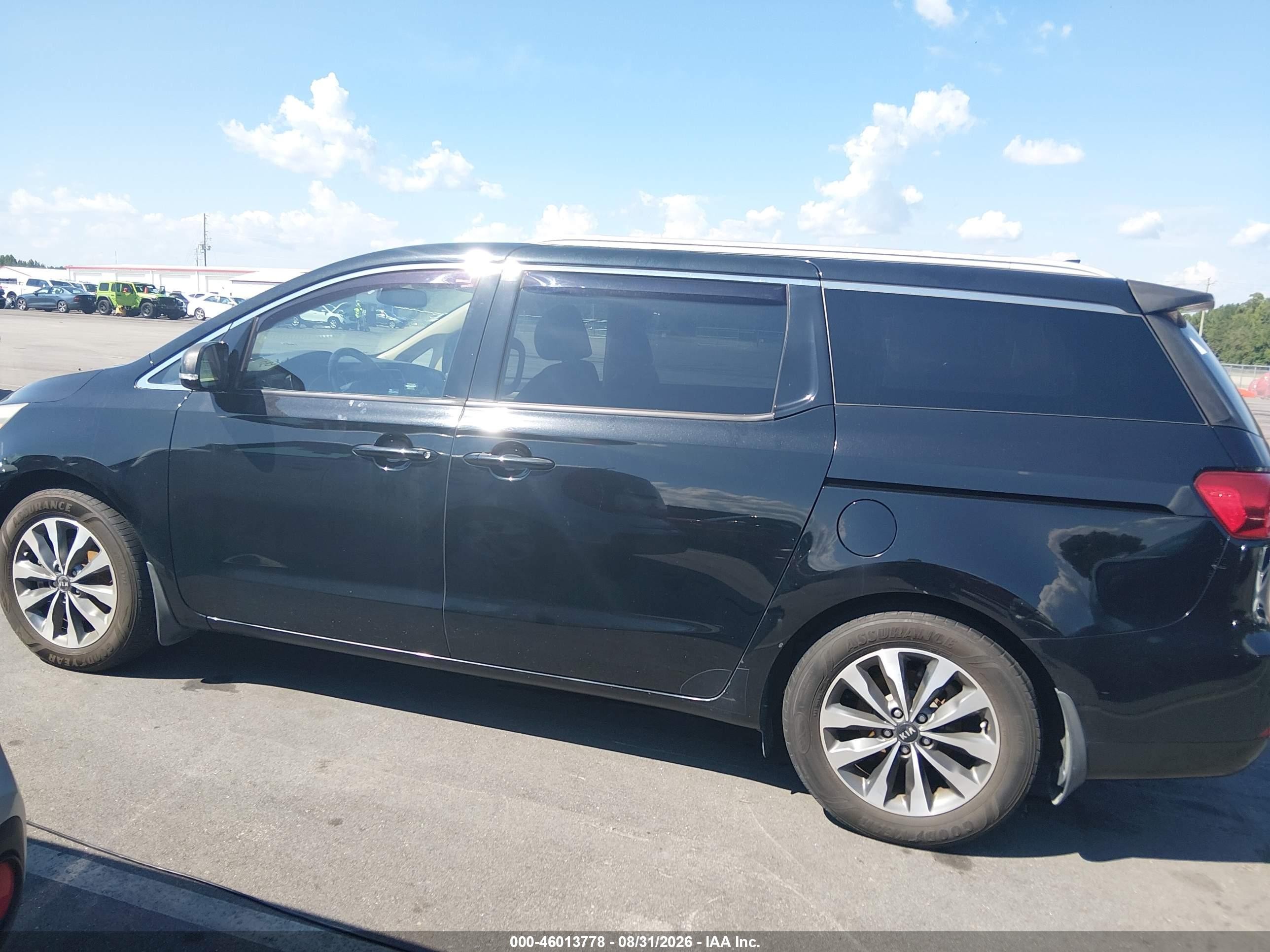 2015 Kia Sedona Sx Black vin: KNDMC5C10F6017896