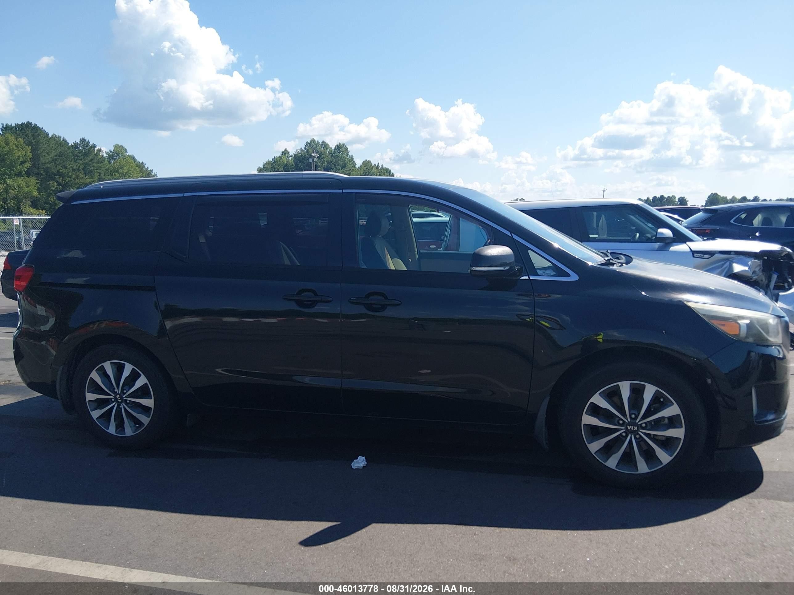 2015 Kia Sedona Sx Black vin: KNDMC5C10F6017896