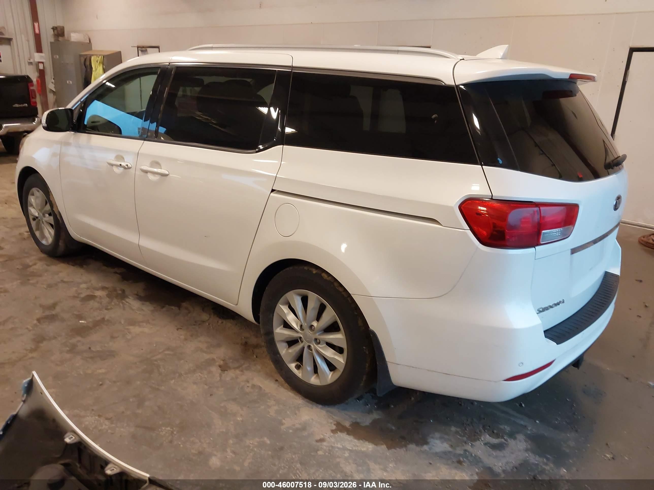 2015 Kia Sedona Ex White vin: KNDMC5C10F6035511