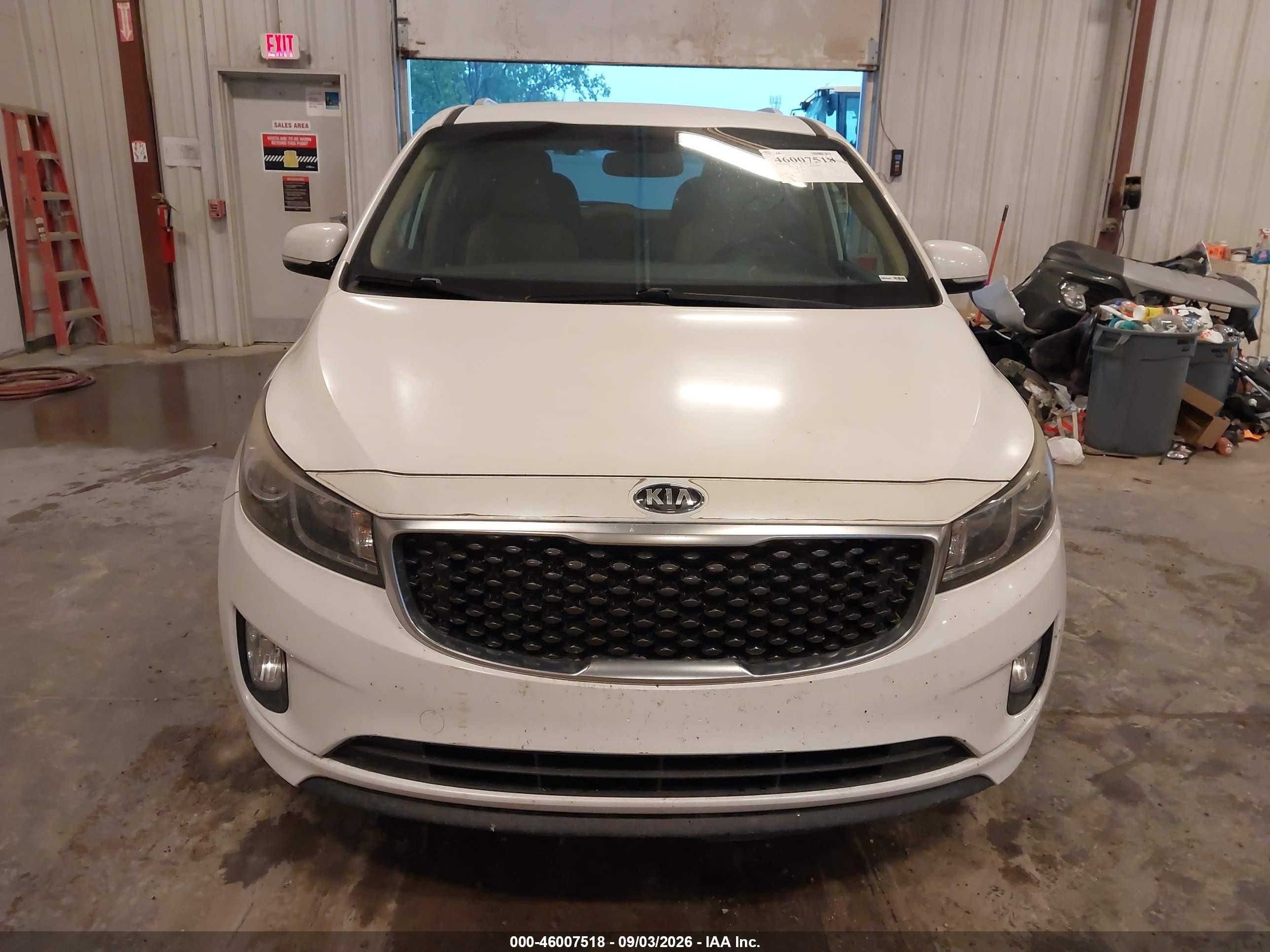 2015 Kia Sedona Ex White vin: KNDMC5C10F6035511