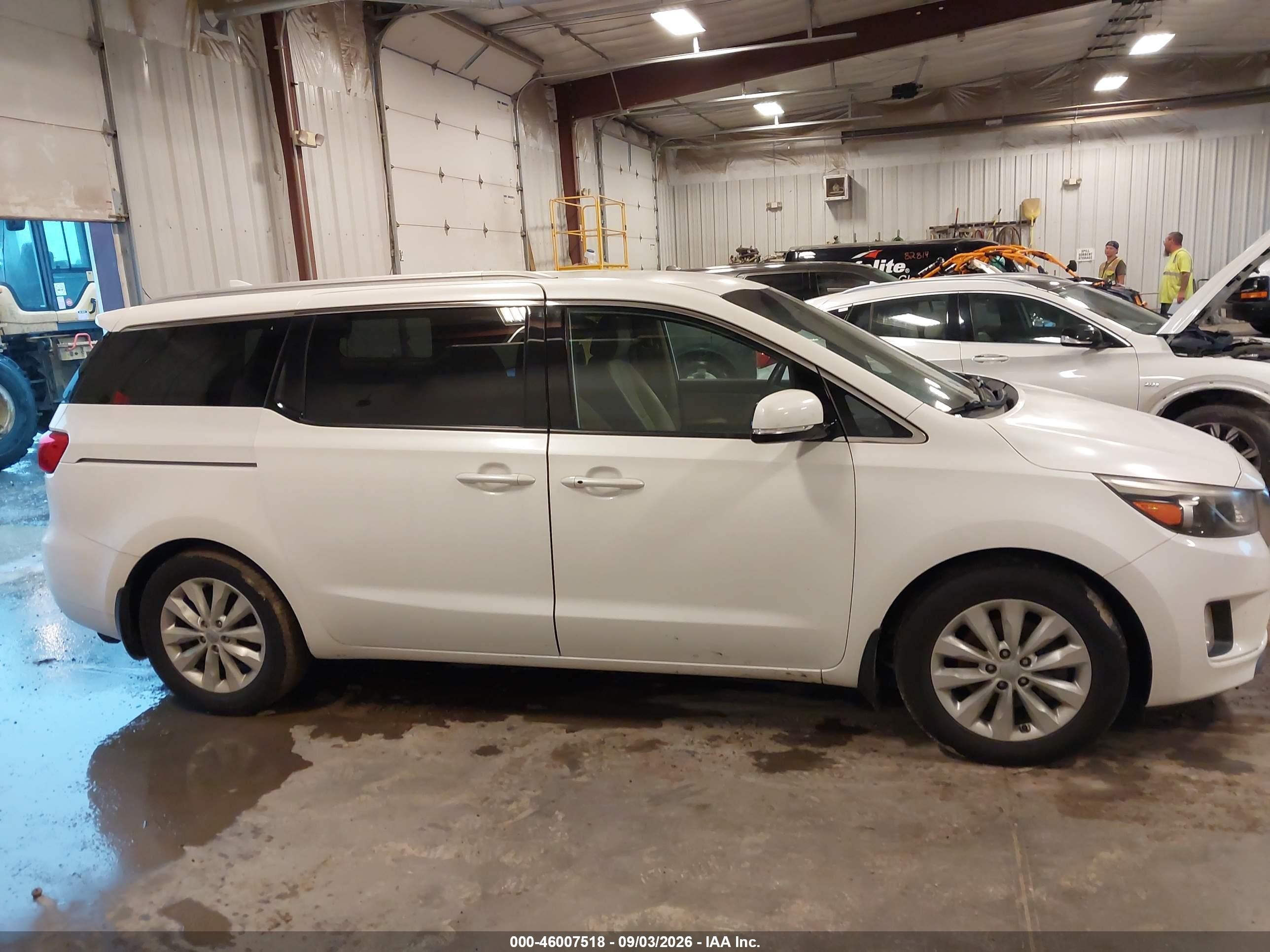 2015 Kia Sedona Ex White vin: KNDMC5C10F6035511