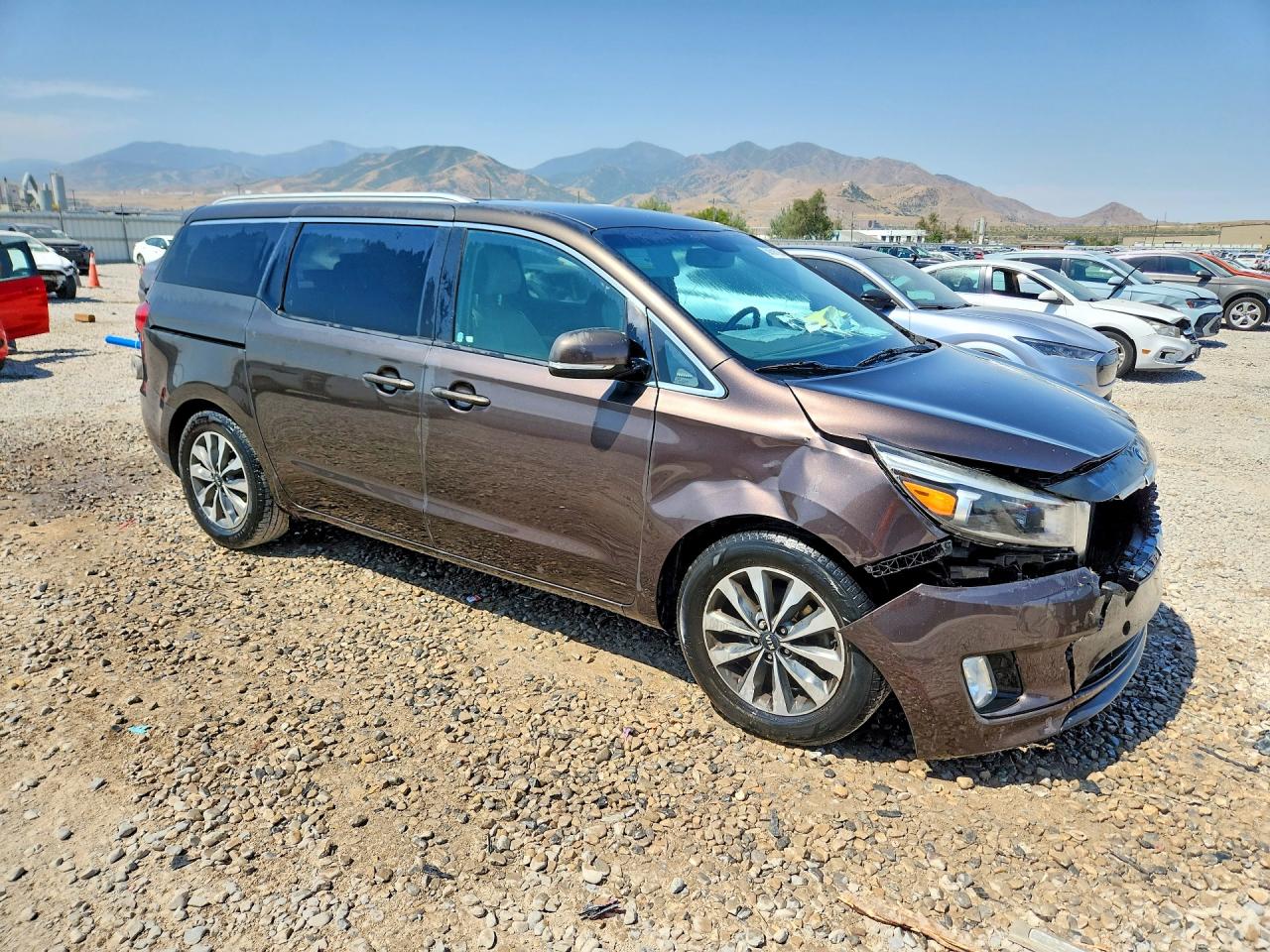 2015 Kia Sedona Sx Gray vin: KNDMC5C10F6037307
