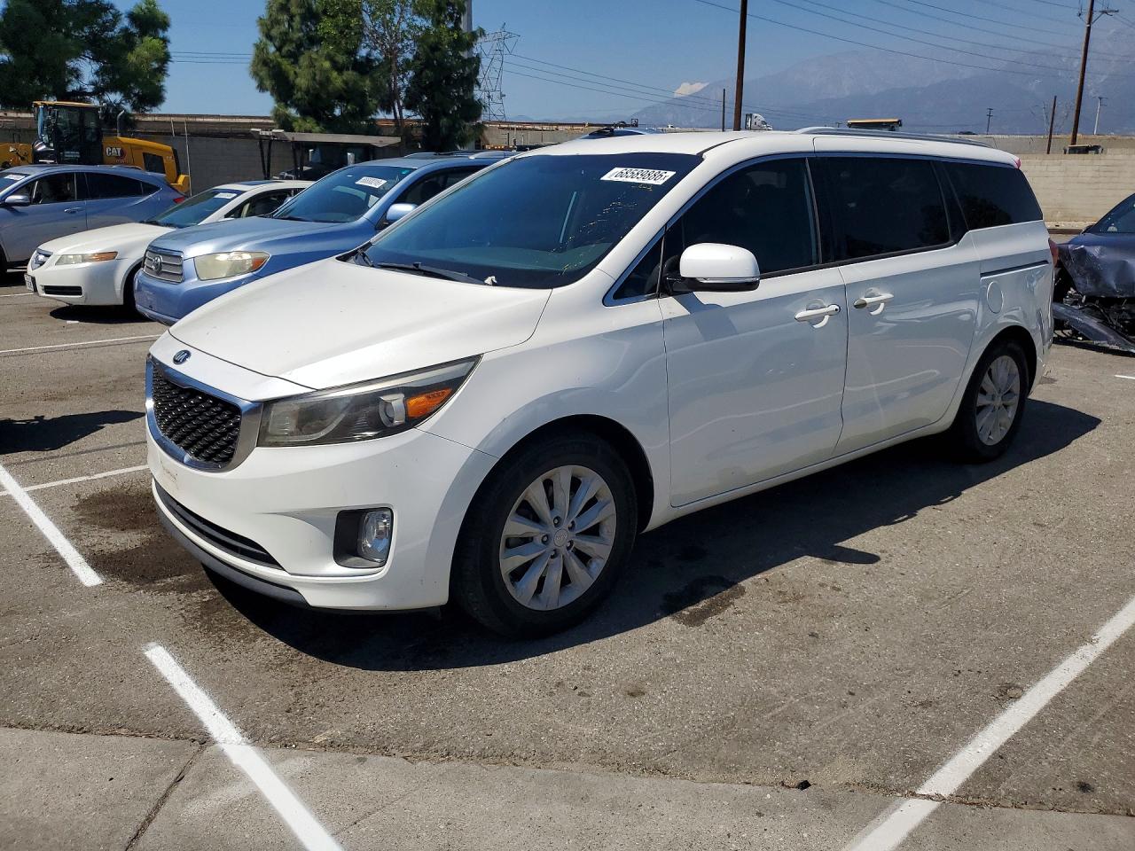 2015 Kia Sedona Ex White vin: KNDMC5C10F6045133