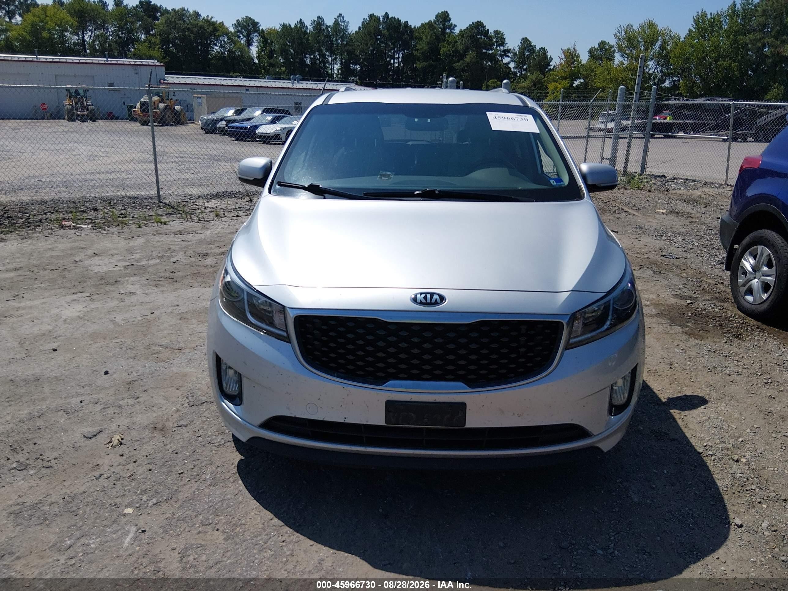 2015 Kia Sedona Sx Silver vin: KNDMC5C10F6066497