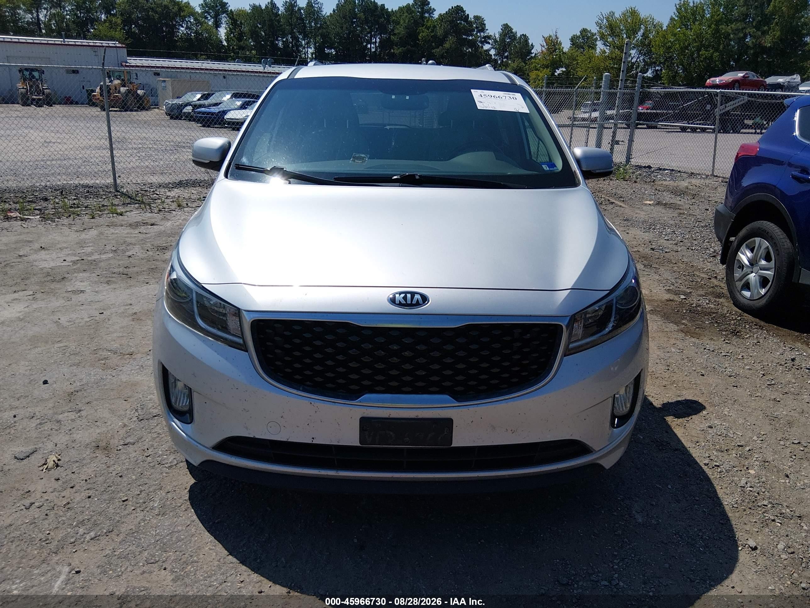 2015 Kia Sedona Sx Silver vin: KNDMC5C10F6066497