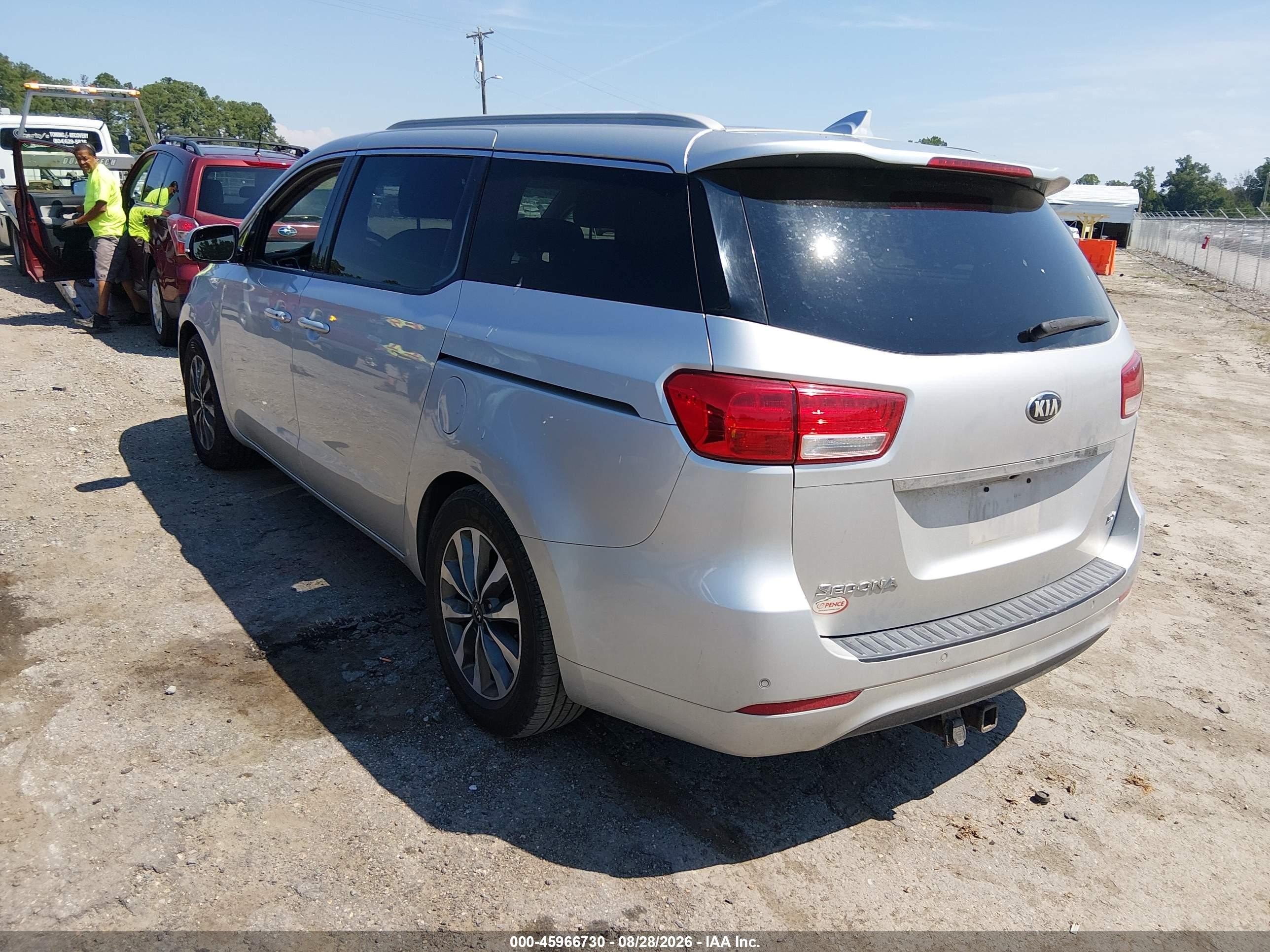 2015 Kia Sedona Sx Silver vin: KNDMC5C10F6066497