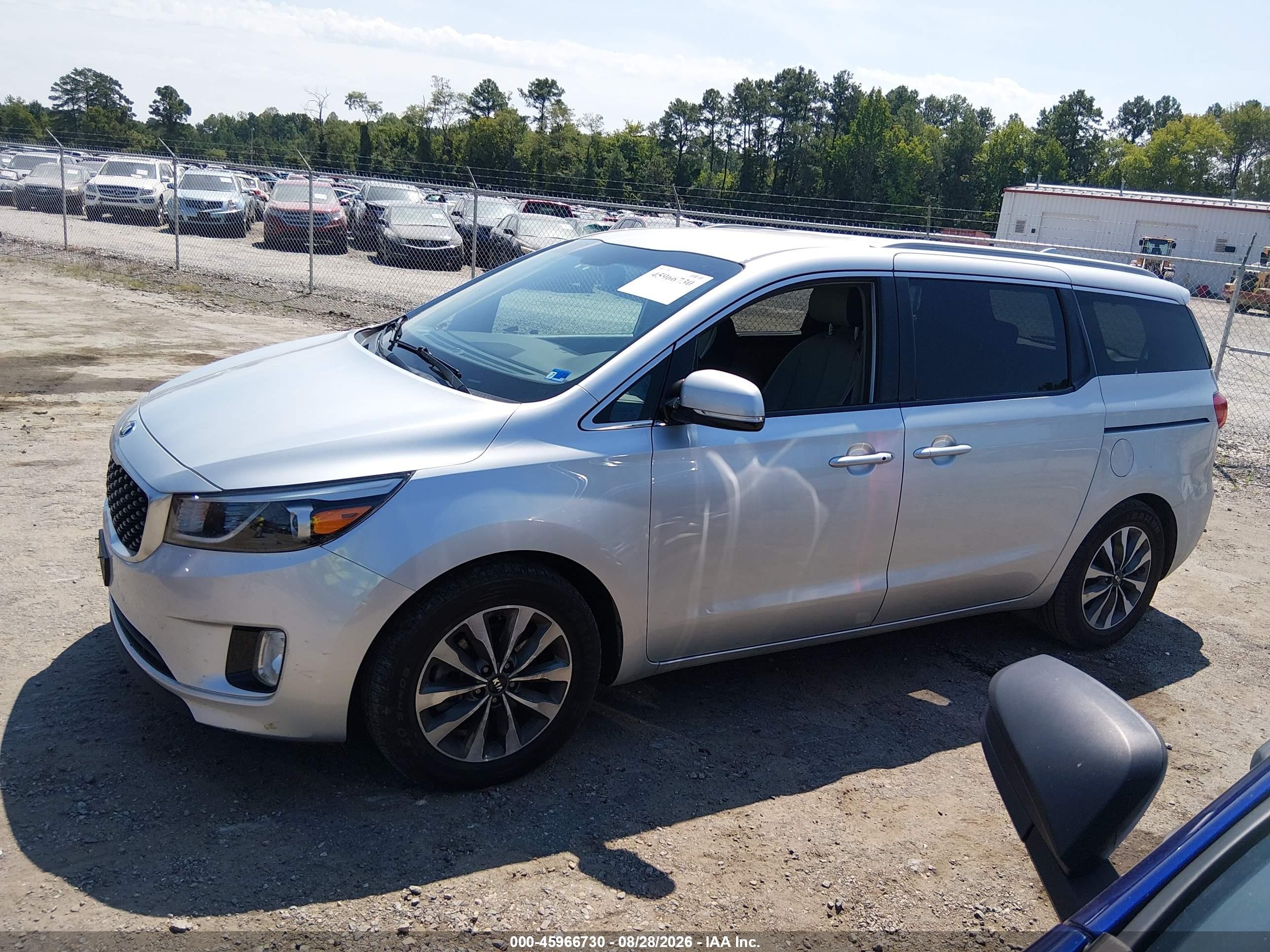 2015 Kia Sedona Sx Silver vin: KNDMC5C10F6066497