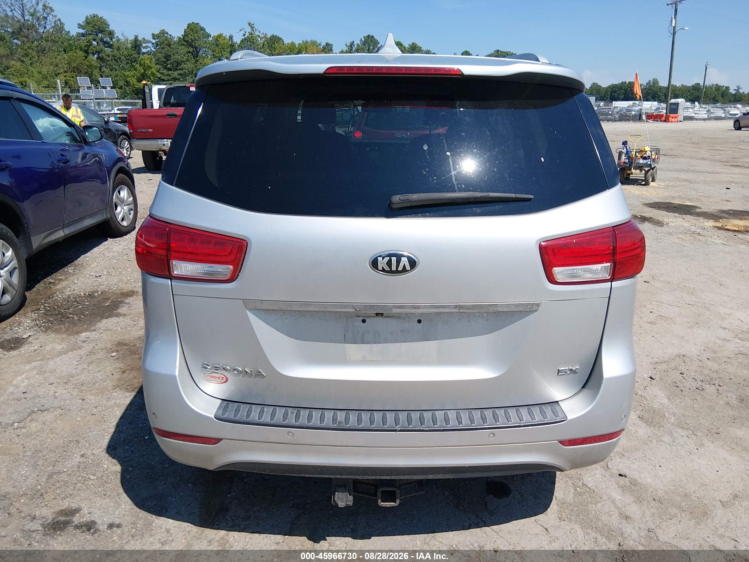 2015 Kia Sedona Sx Silver vin: KNDMC5C10F6066497