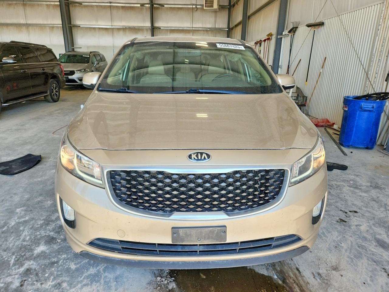 2015 Kia Sedona Sx Tan vin: KNDMC5C11F6020547
