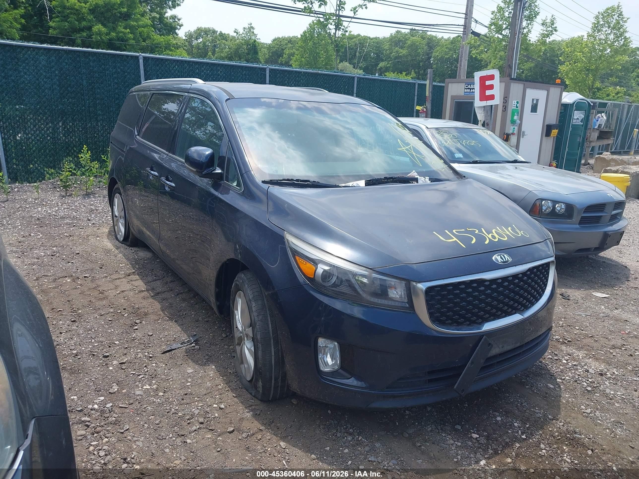 2015 Kia Sedona Ex Blue vin: KNDMC5C11F6023674