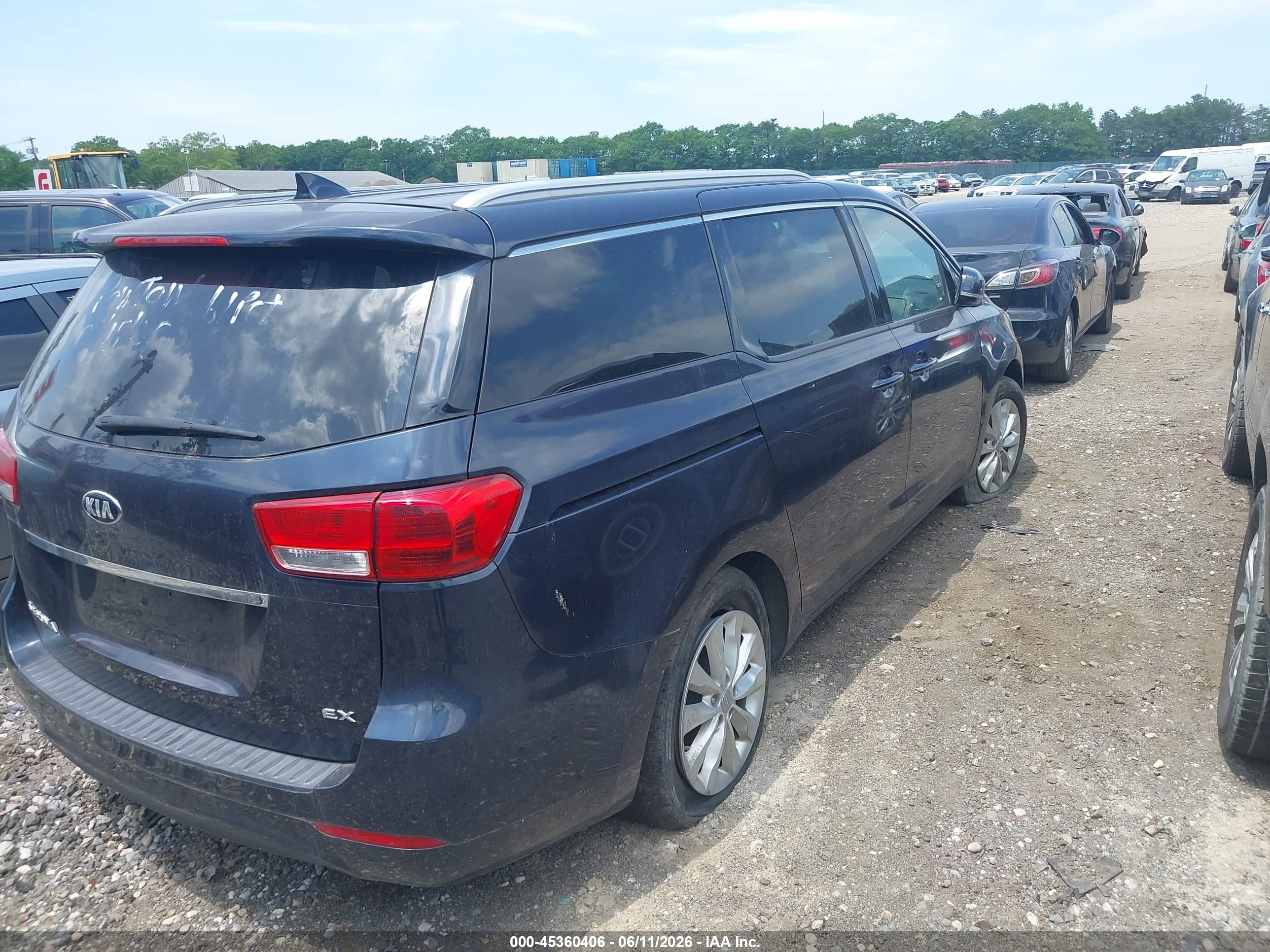 2015 Kia Sedona Ex Blue vin: KNDMC5C11F6023674