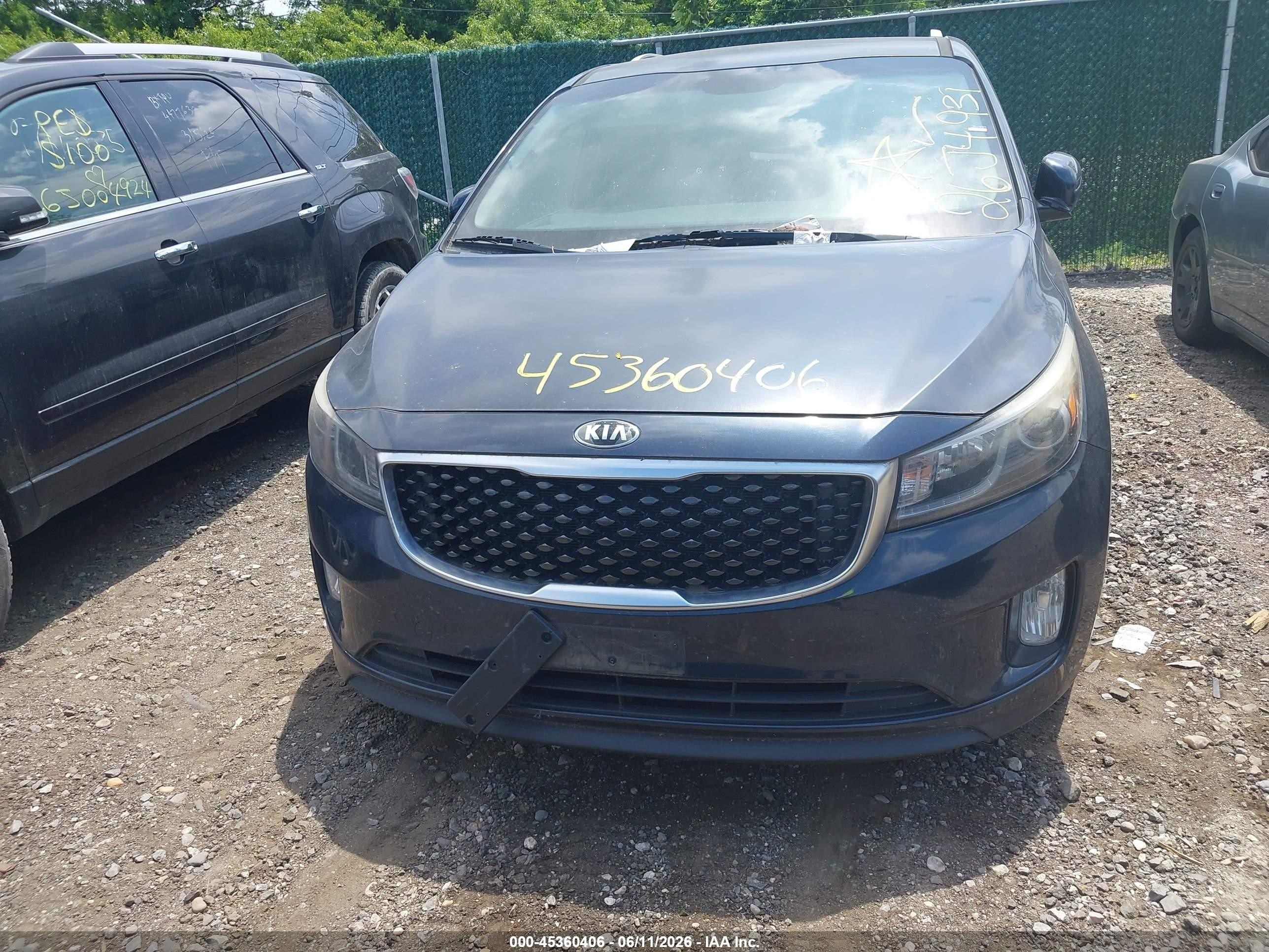 2015 Kia Sedona Ex Blue vin: KNDMC5C11F6023674
