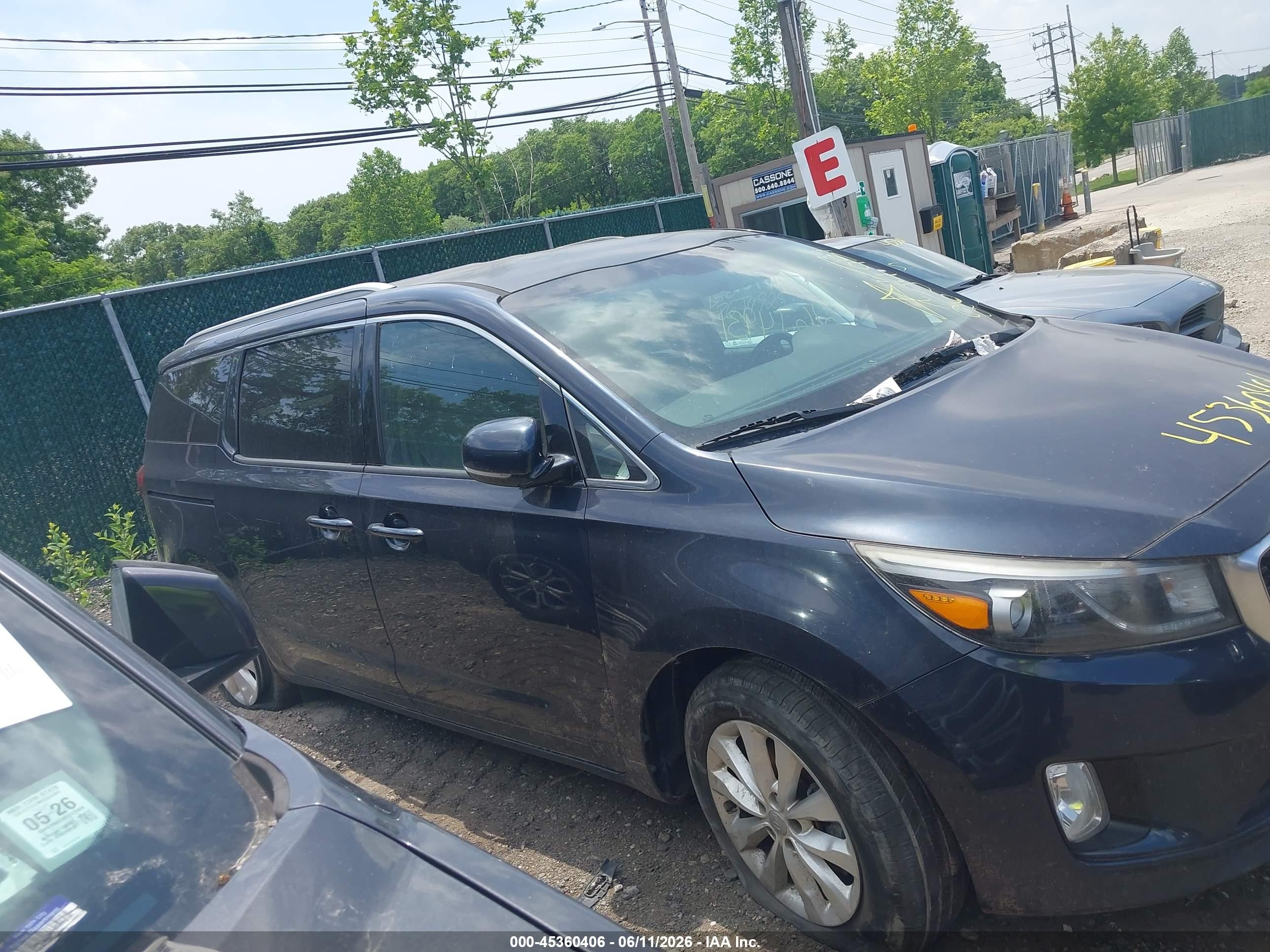 2015 Kia Sedona Ex Blue vin: KNDMC5C11F6023674