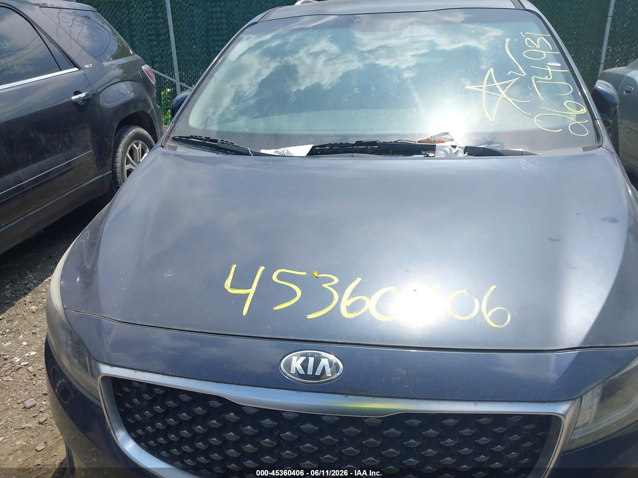2015 Kia Sedona Ex Blue vin: KNDMC5C11F6023674