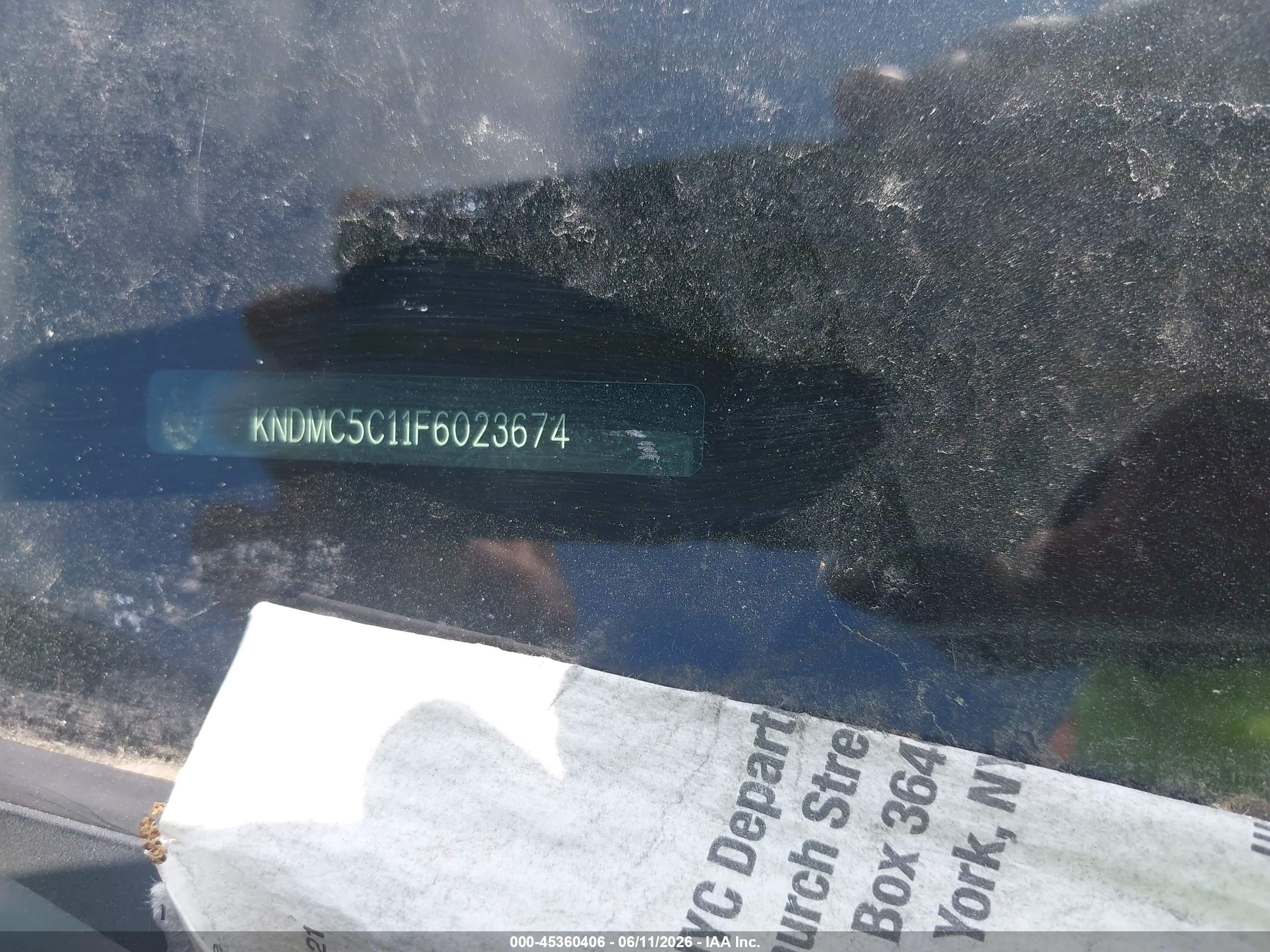 2015 Kia Sedona Ex Blue vin: KNDMC5C11F6023674