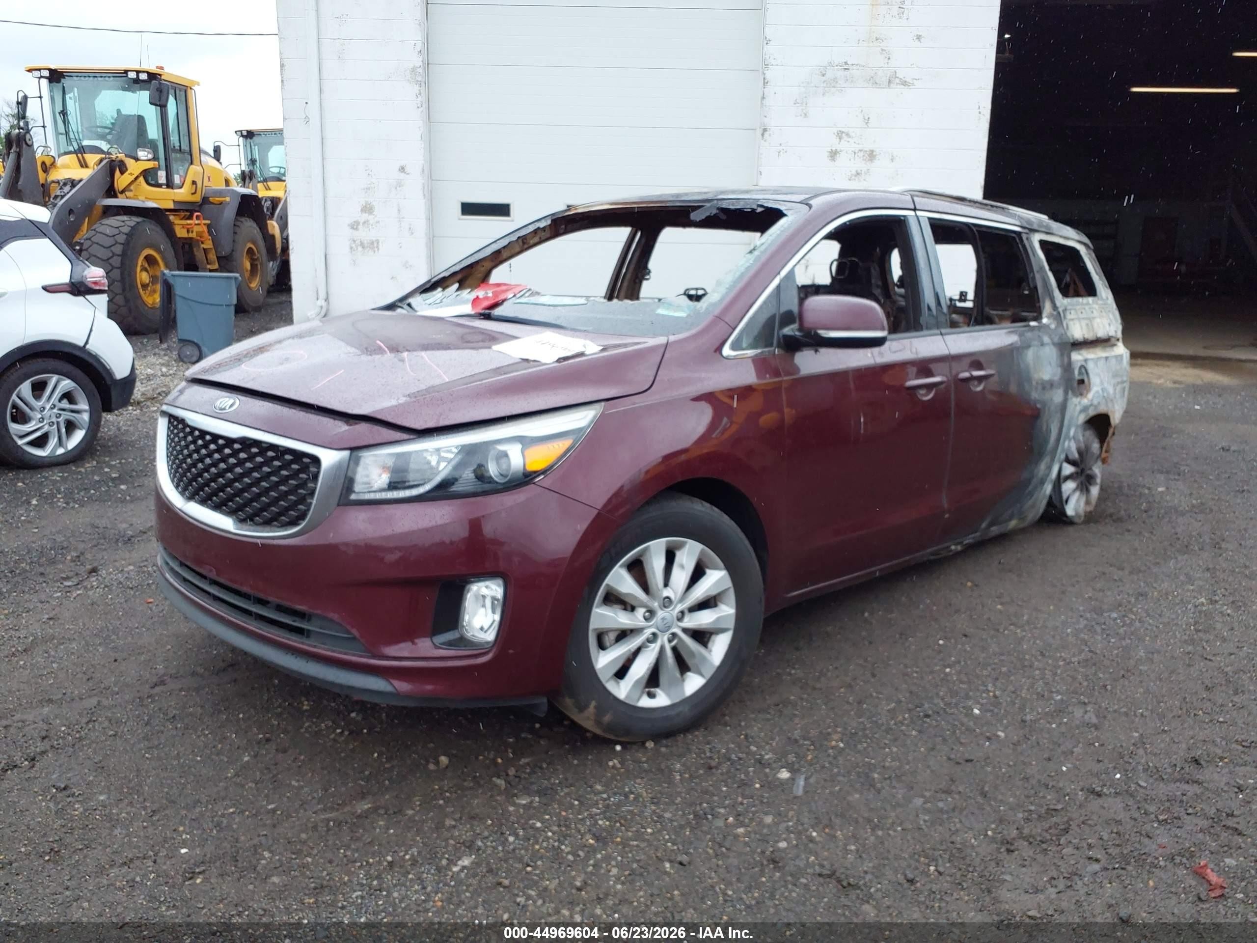 2015 Kia Sedona Ex Burgundy vin: KNDMC5C11F6036439