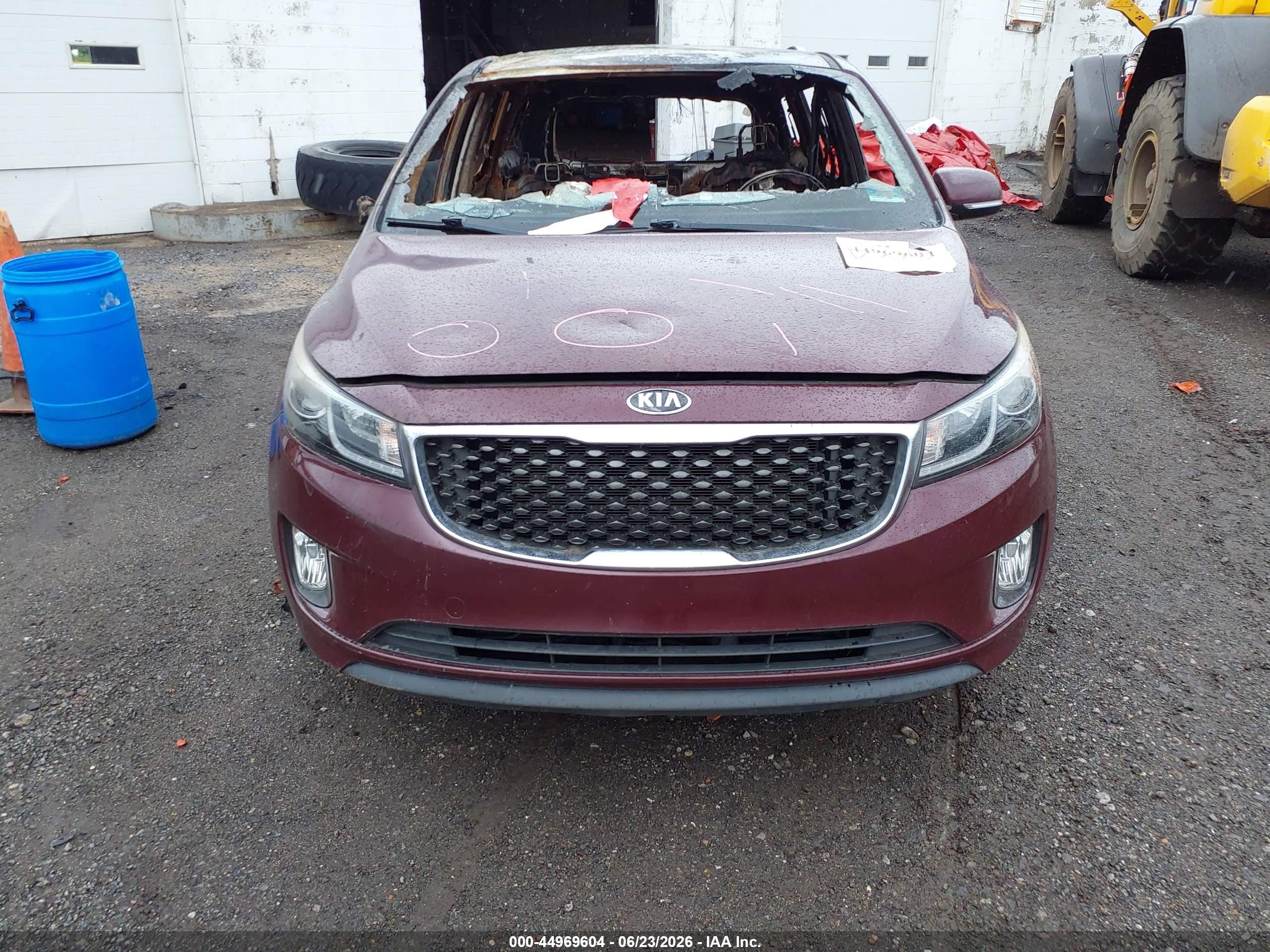 2015 Kia Sedona Ex Burgundy vin: KNDMC5C11F6036439