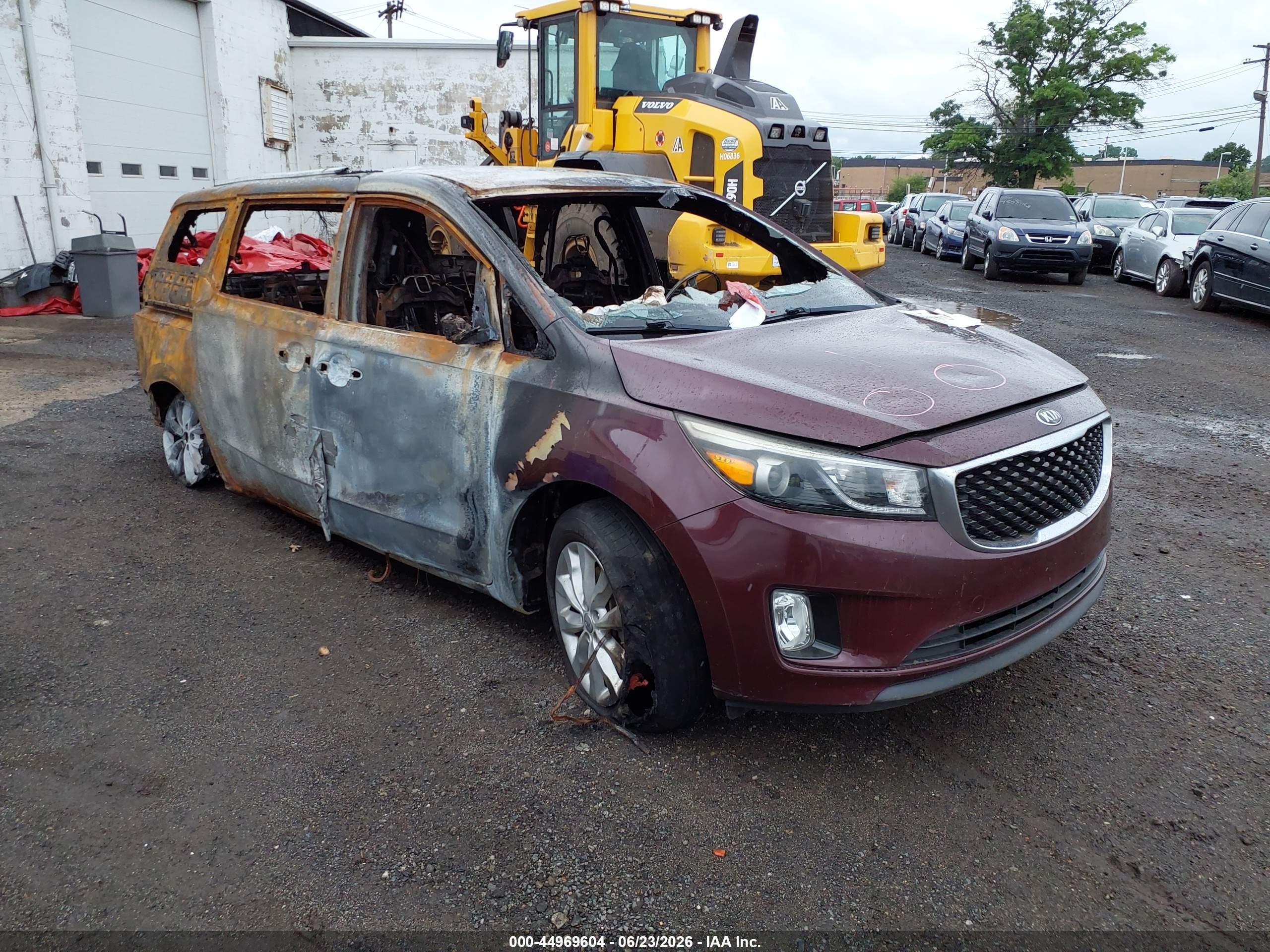 2015 Kia Sedona Ex Burgundy vin: KNDMC5C11F6036439
