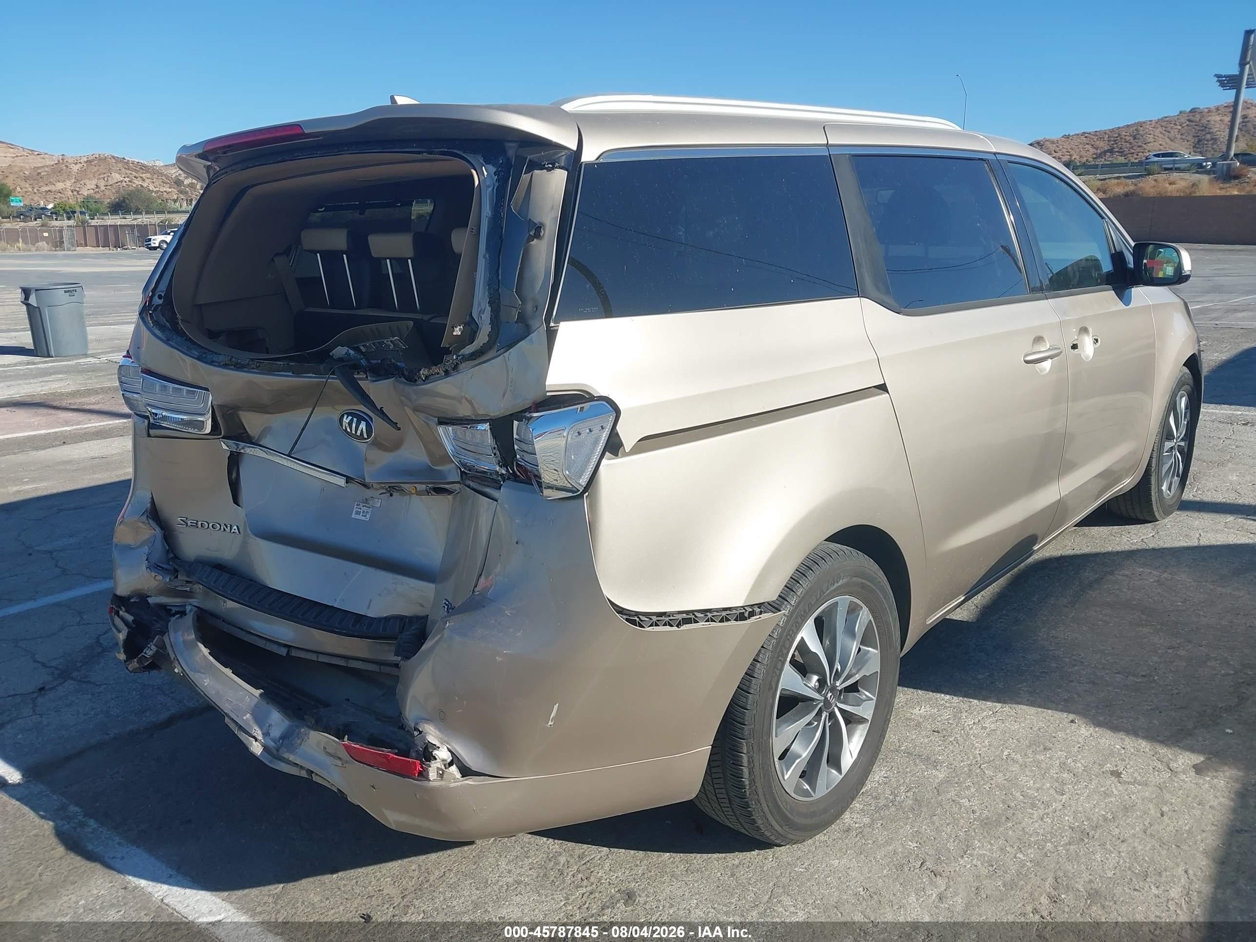 2015 Kia Sedona Sx Beige vin: KNDMC5C11F6051653