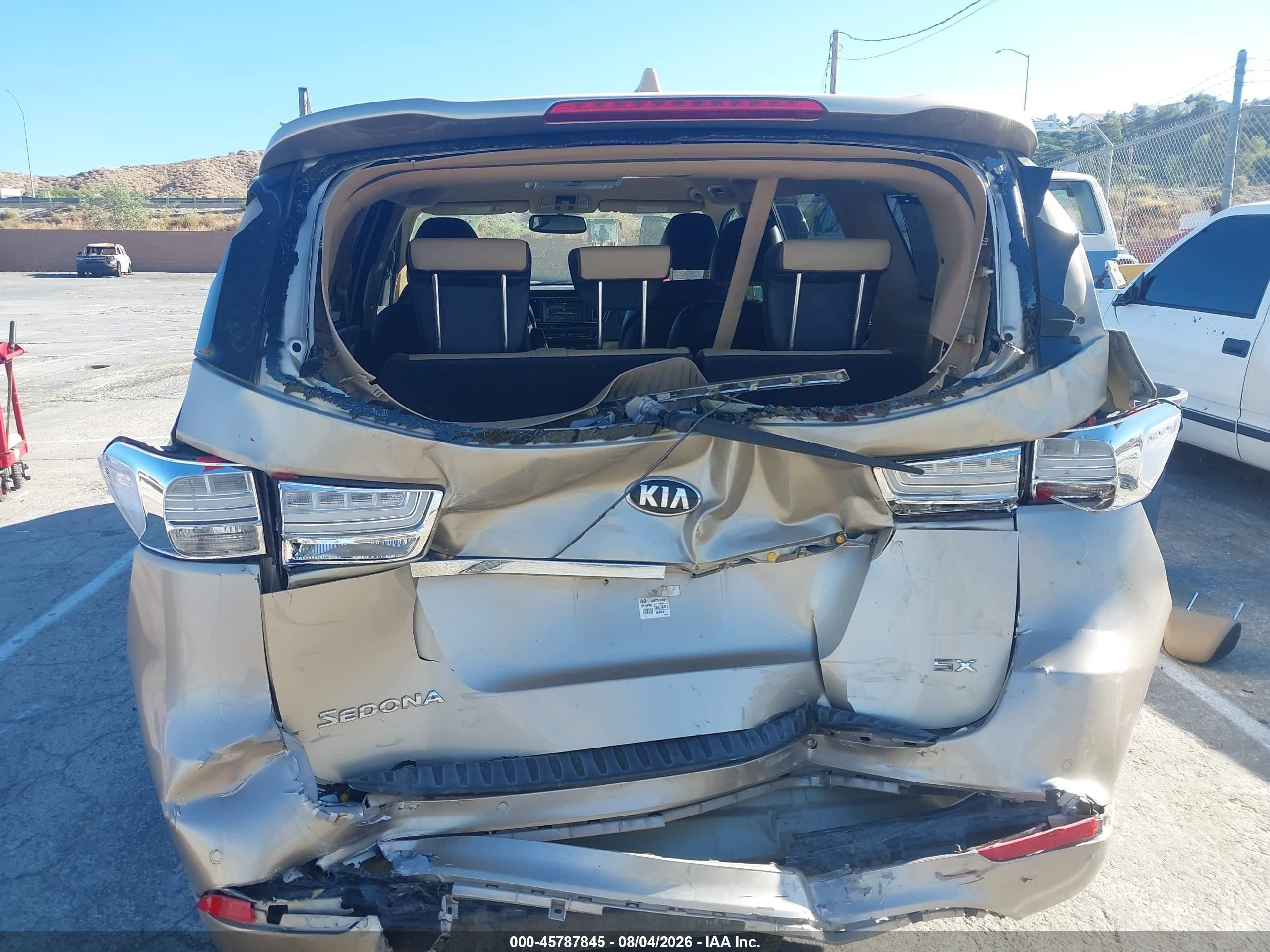 2015 Kia Sedona Sx Beige vin: KNDMC5C11F6051653