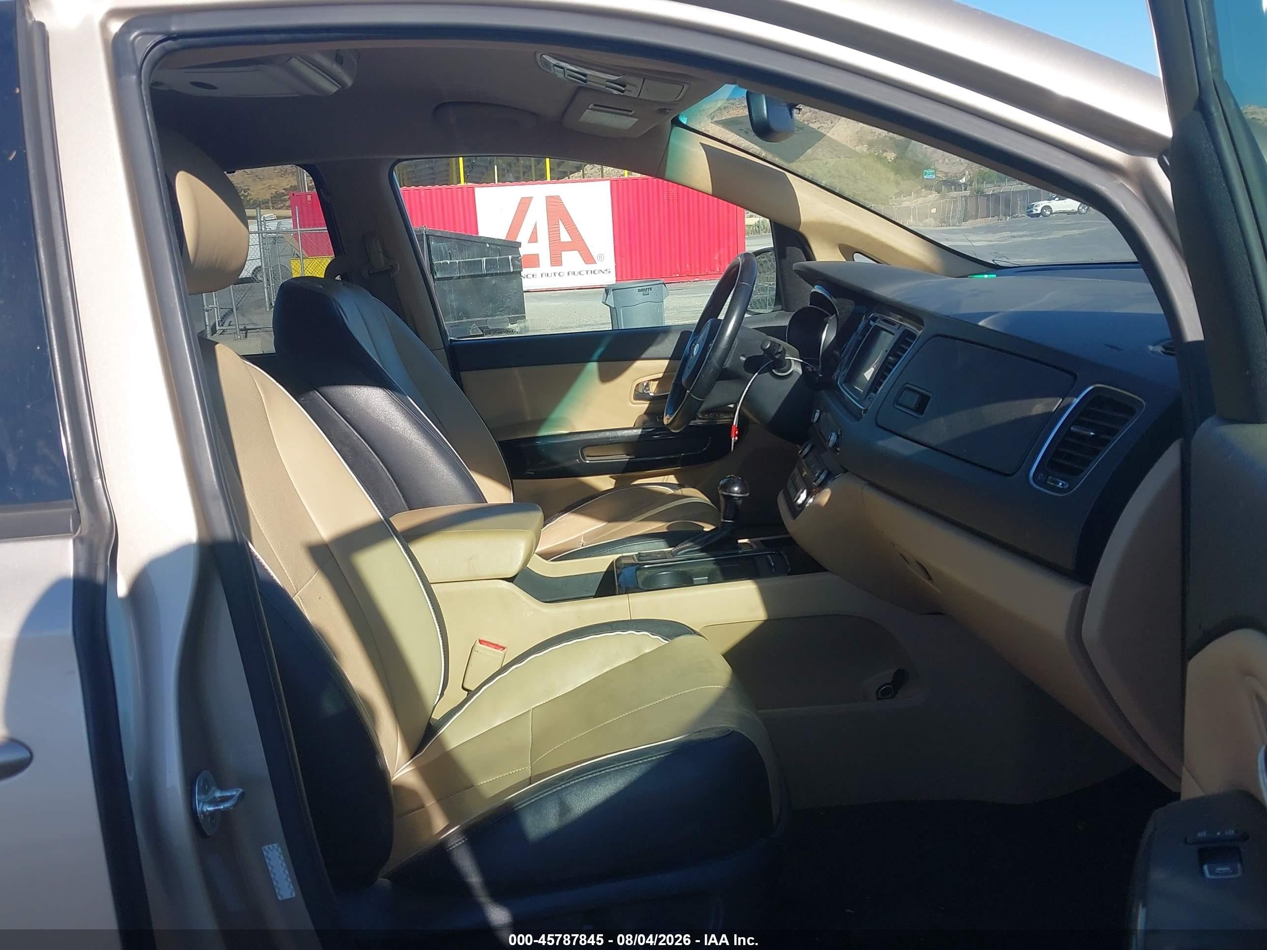 2015 Kia Sedona Sx Beige vin: KNDMC5C11F6051653