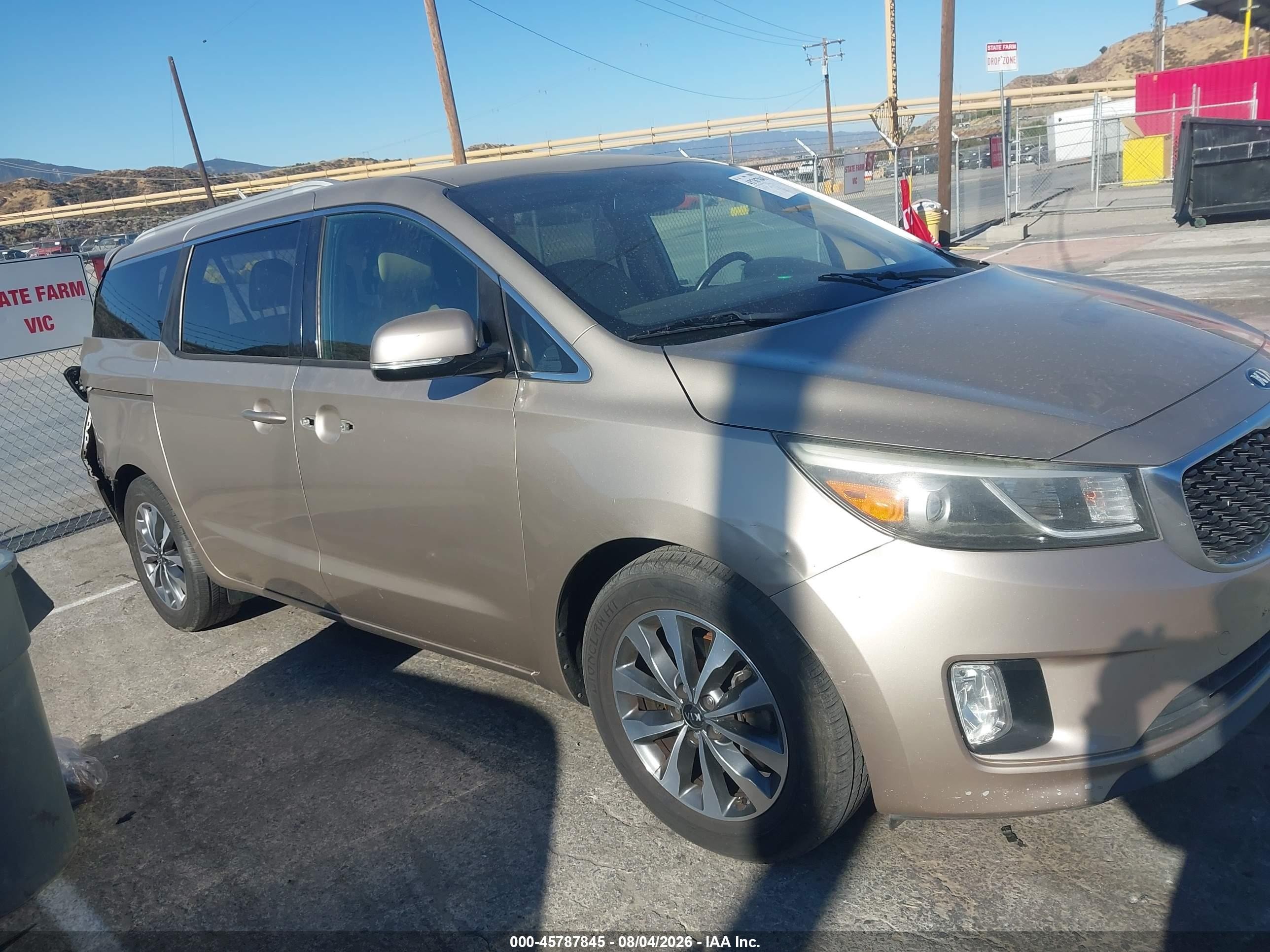 2015 Kia Sedona Sx Beige vin: KNDMC5C11F6051653