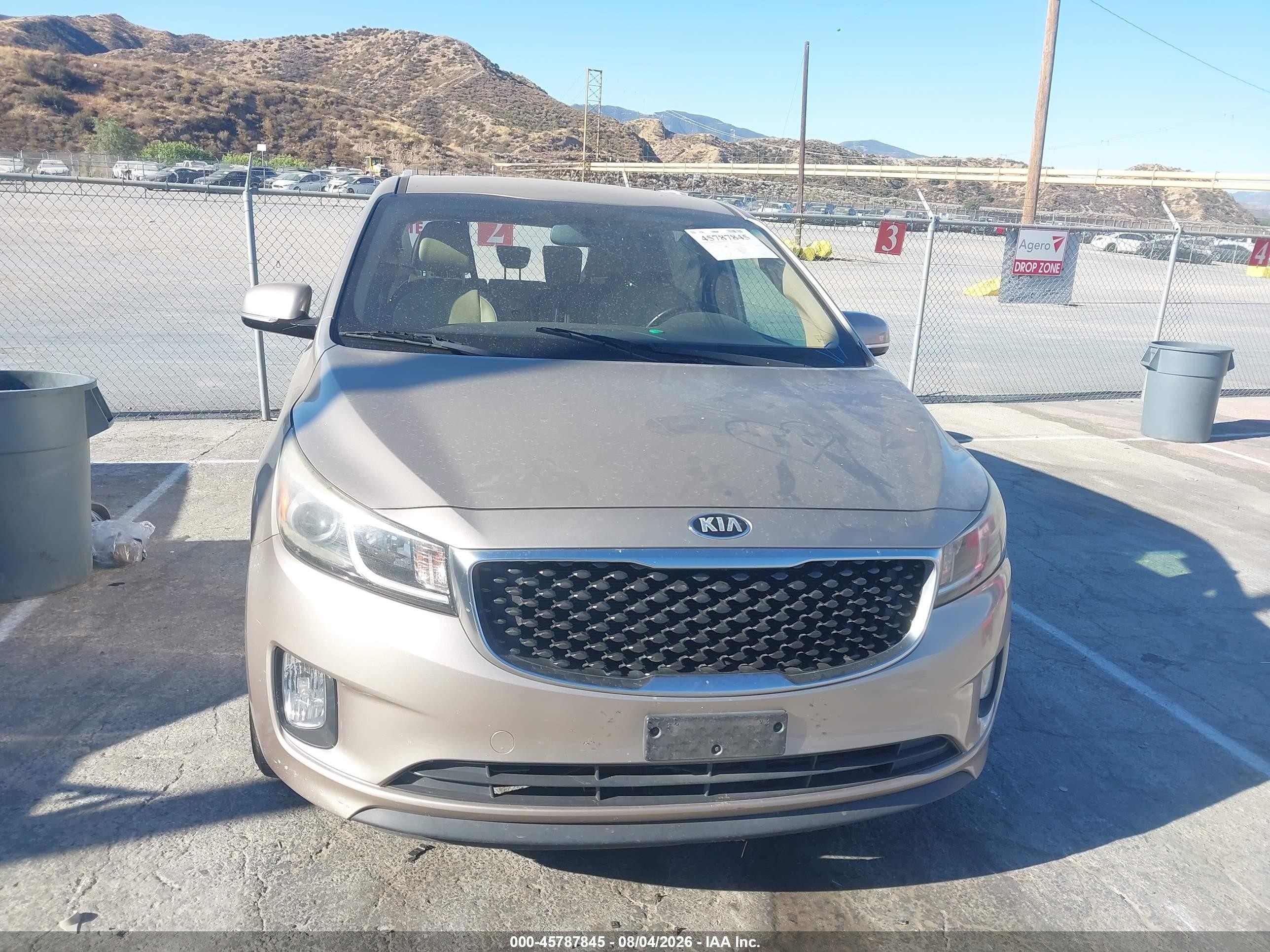 2015 Kia Sedona Sx Beige vin: KNDMC5C11F6051653