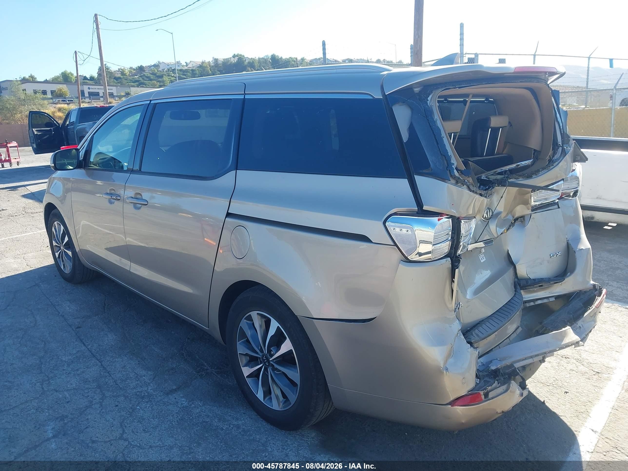 2015 Kia Sedona Sx Beige vin: KNDMC5C11F6051653