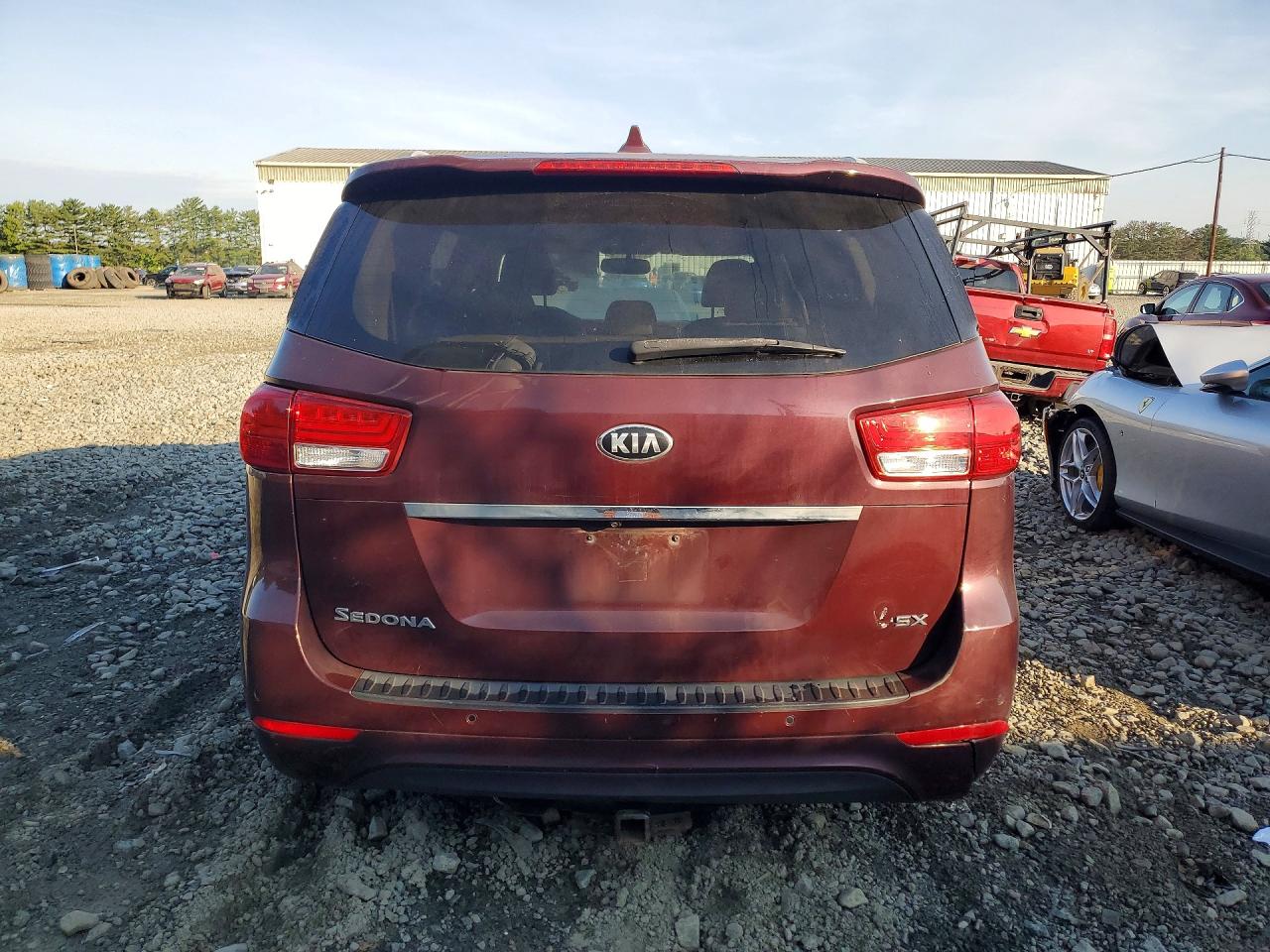 2015 Kia Sedona Sx Burgundy vin: KNDMC5C12F6019472