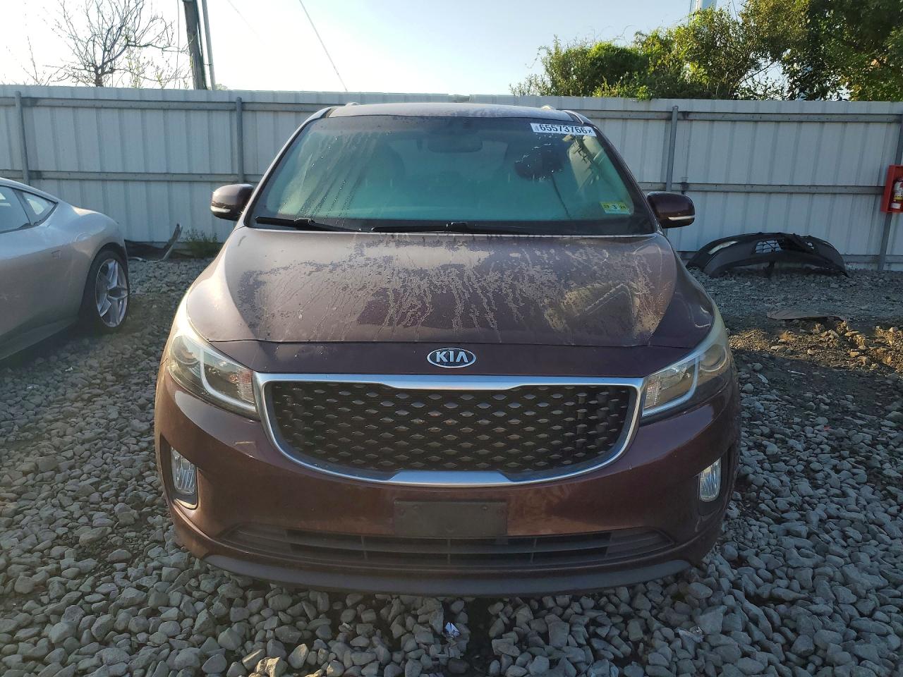 2015 Kia Sedona Sx Burgundy vin: KNDMC5C12F6019472