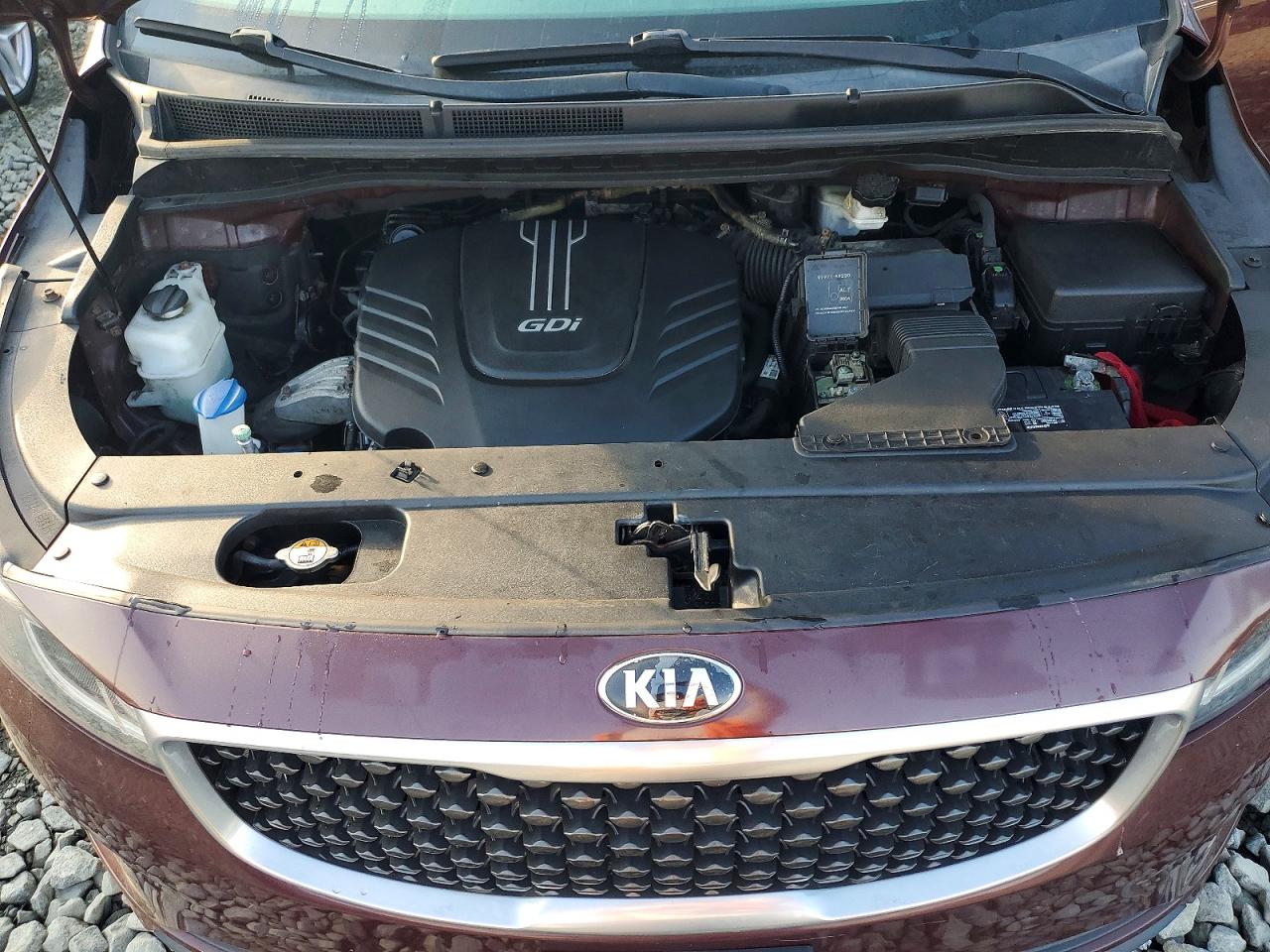 2015 Kia Sedona Sx Burgundy vin: KNDMC5C12F6019472