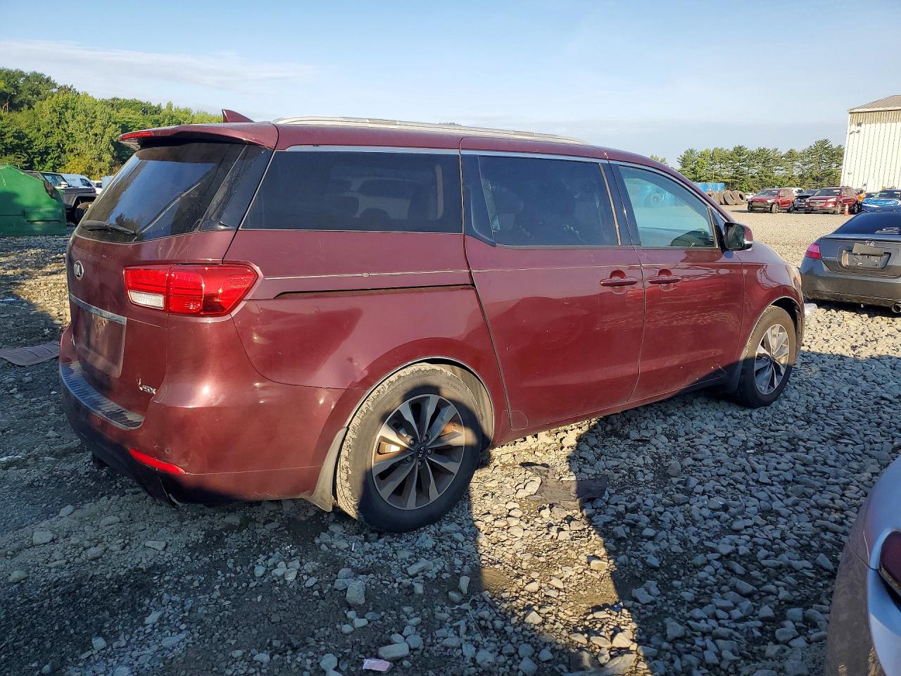 2015 Kia Sedona Sx Burgundy vin: KNDMC5C12F6019472