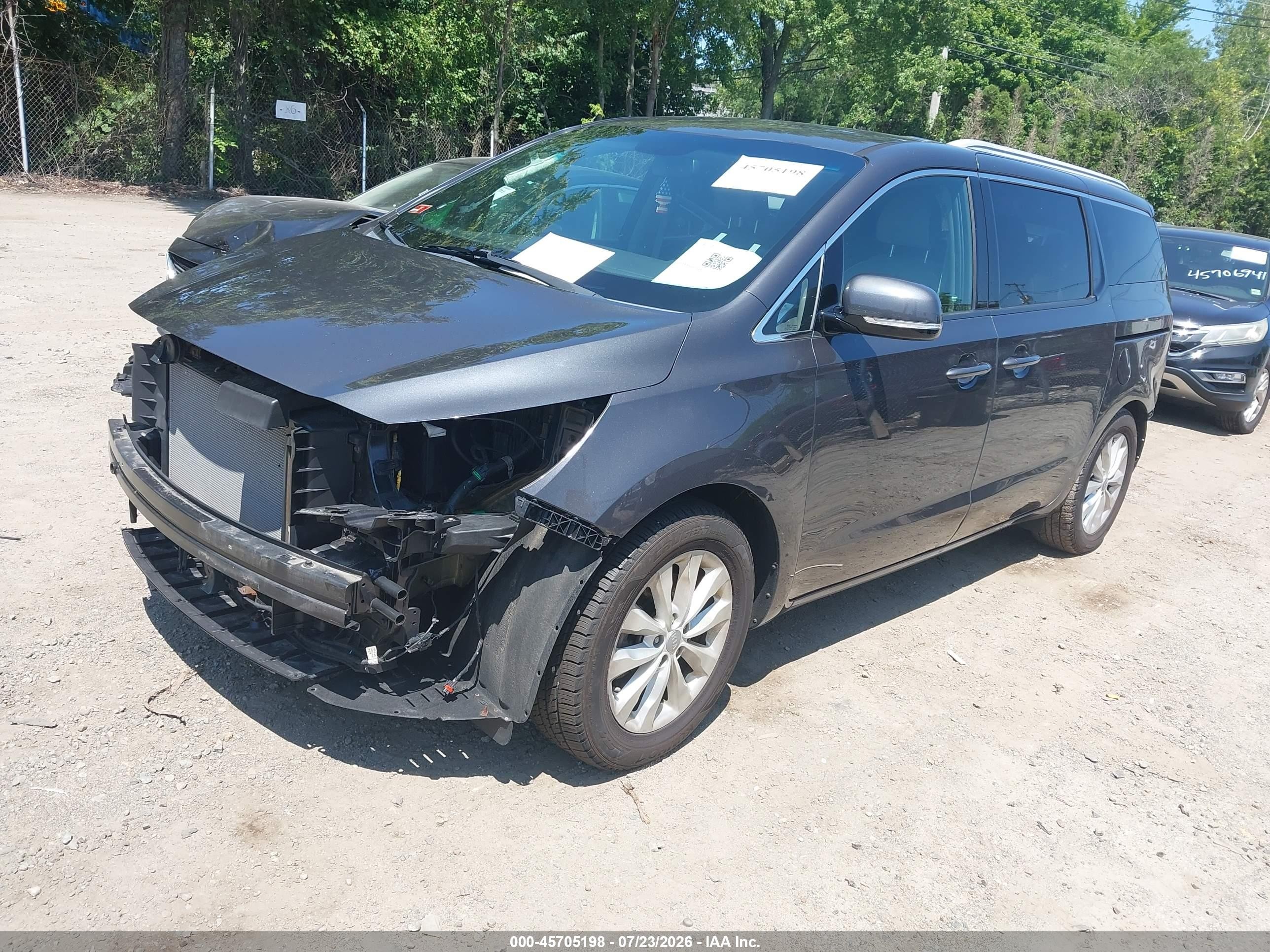 2015 Kia Sedona Ex Черный vin: KNDMC5C12F6020895
