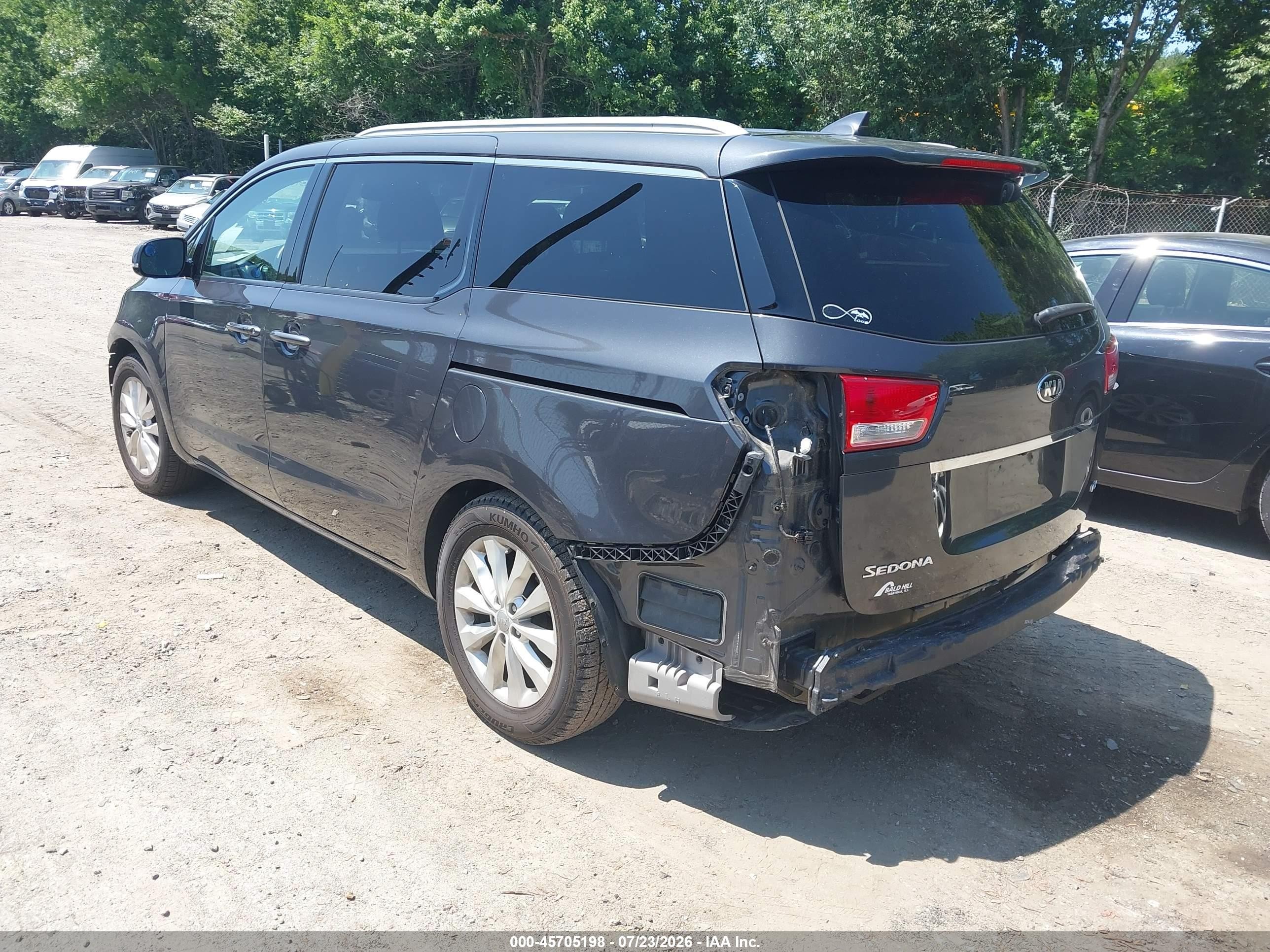 2015 Kia Sedona Ex Черный vin: KNDMC5C12F6020895
