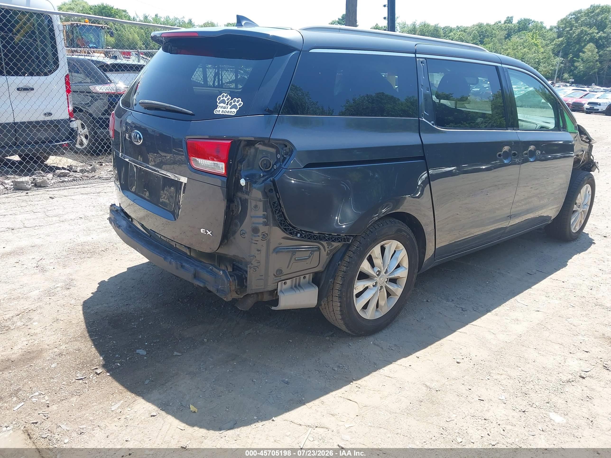 2015 Kia Sedona Ex Черный vin: KNDMC5C12F6020895