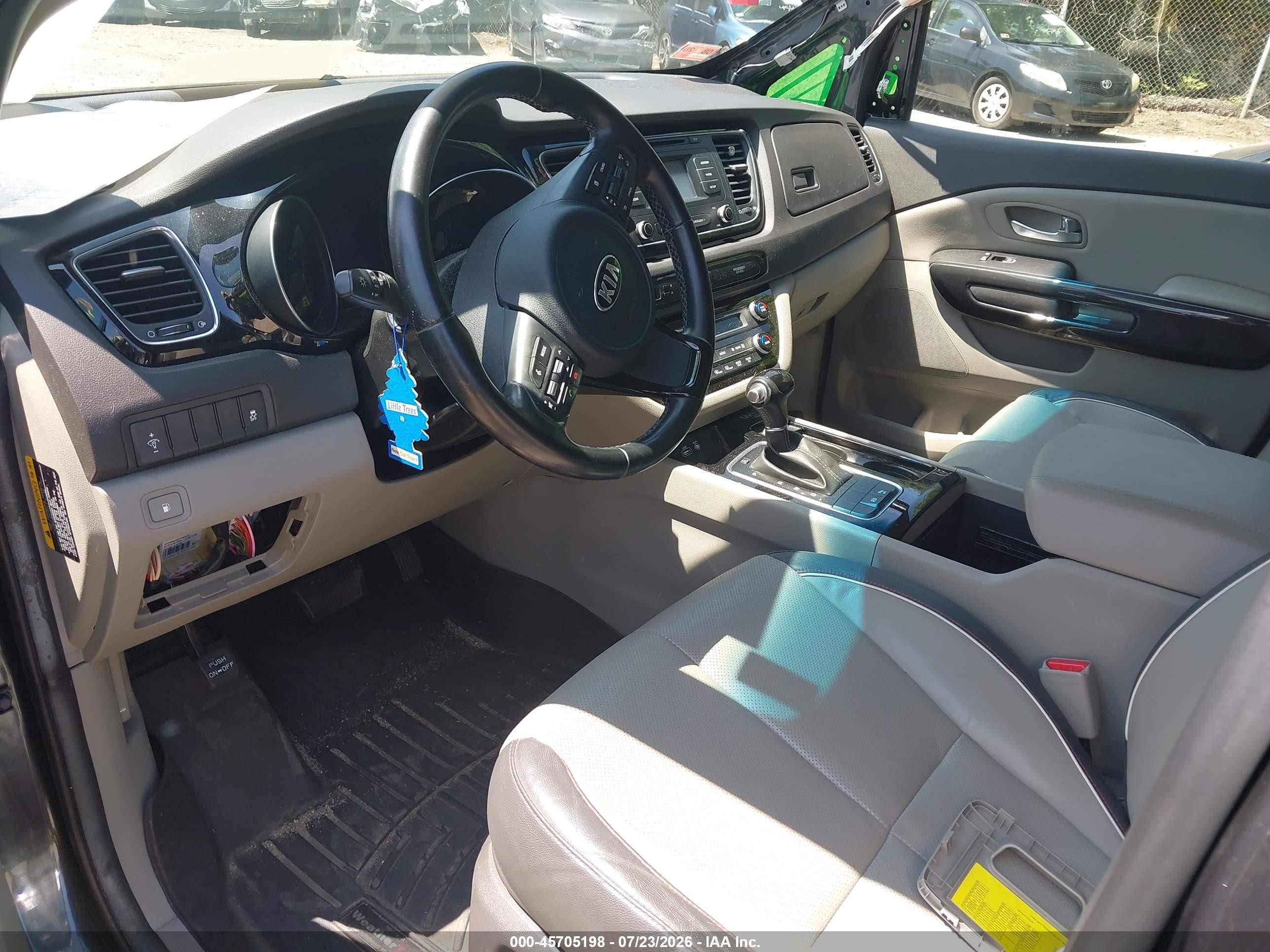 2015 Kia Sedona Ex Черный vin: KNDMC5C12F6020895