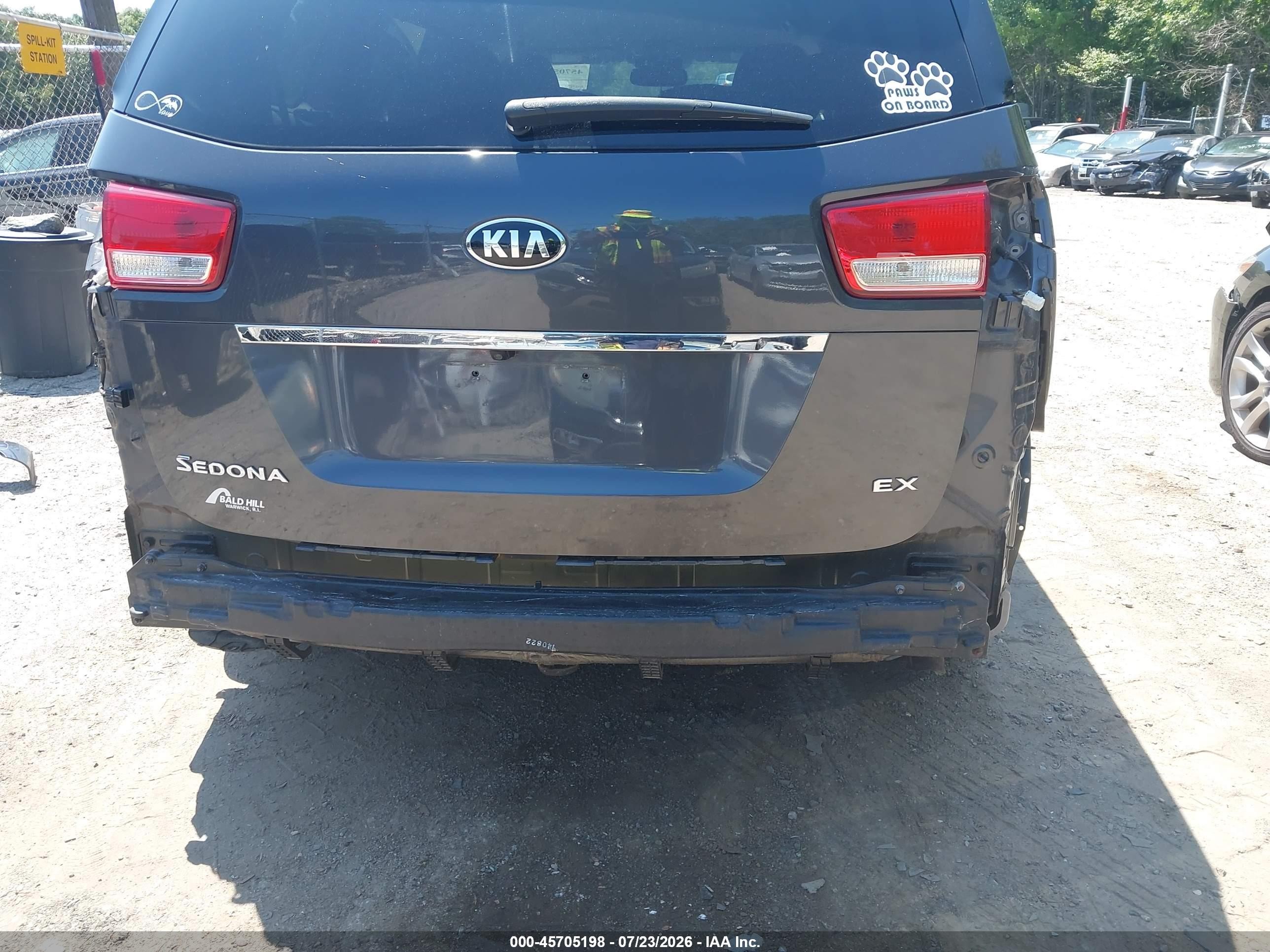 2015 Kia Sedona Ex Черный vin: KNDMC5C12F6020895