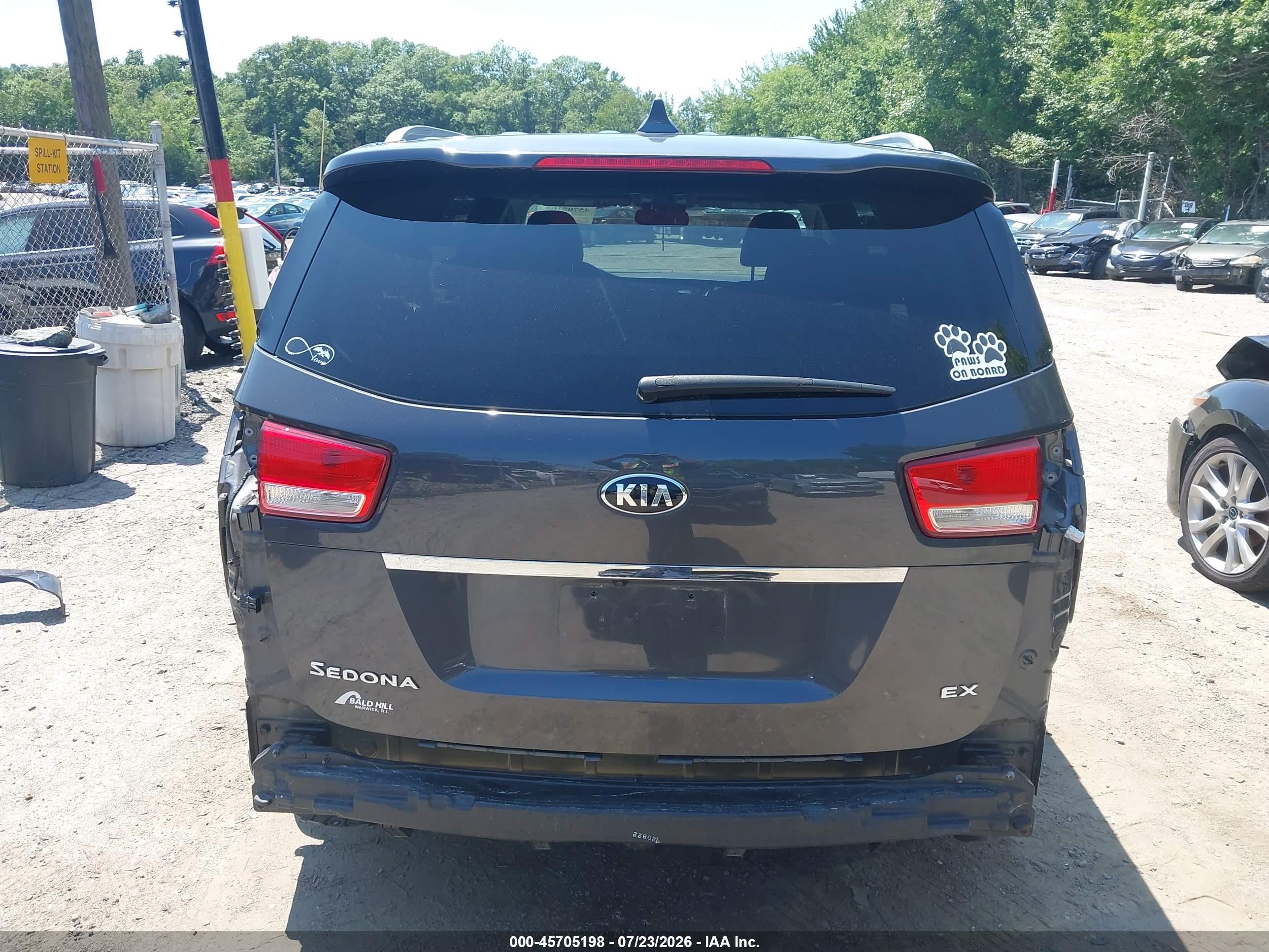 2015 Kia Sedona Ex Черный vin: KNDMC5C12F6020895