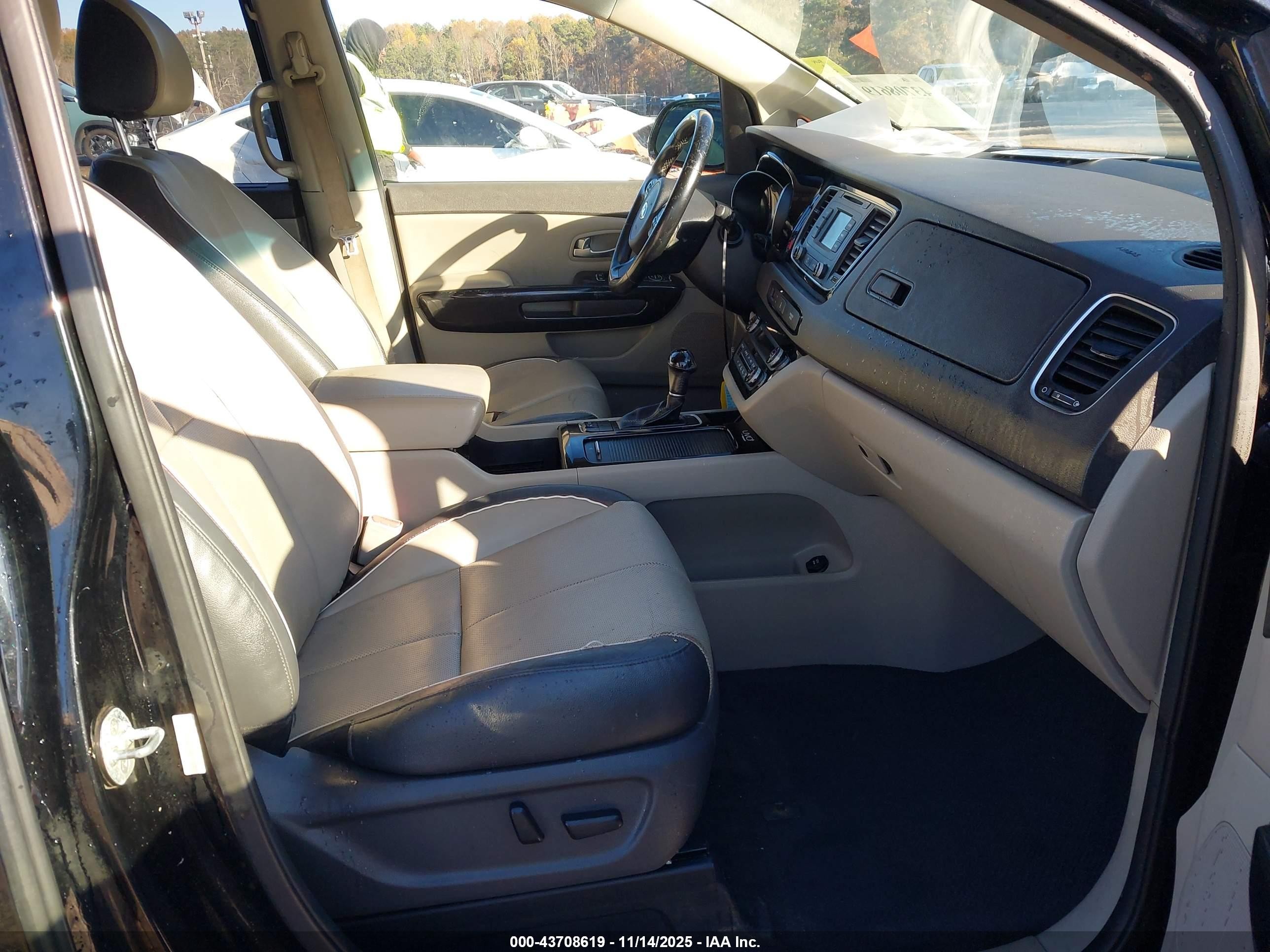 2015 Kia Sedona Ex Black vin: KNDMC5C12F6022243
