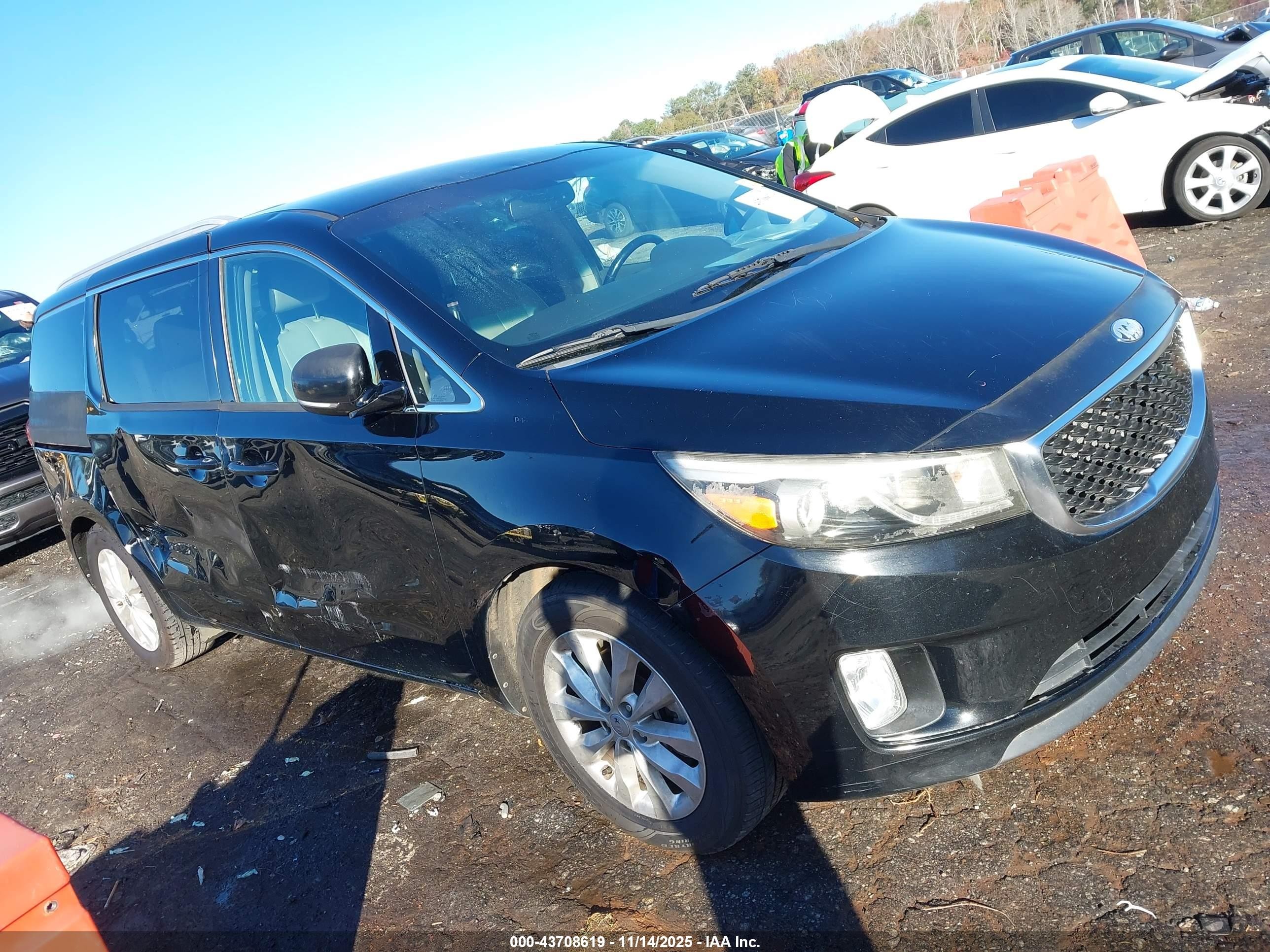 2015 Kia Sedona Ex Black vin: KNDMC5C12F6022243