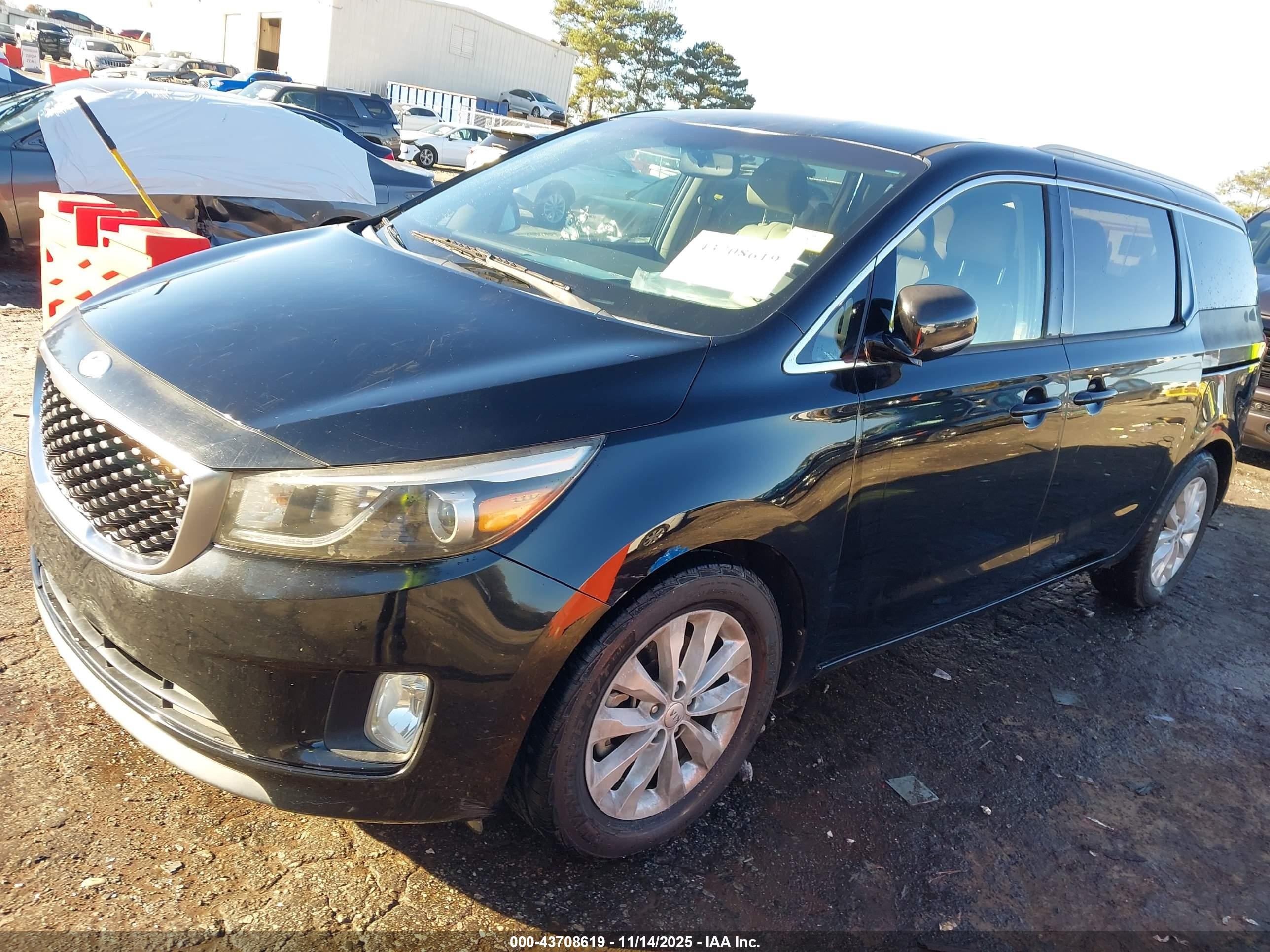 2015 Kia Sedona Ex Black vin: KNDMC5C12F6022243