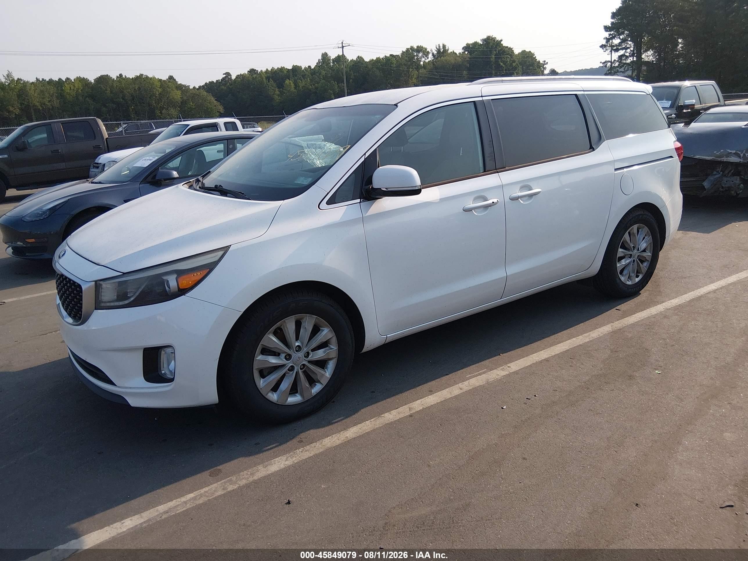 2015 Kia Sedona Ex White vin: KNDMC5C12F6025935