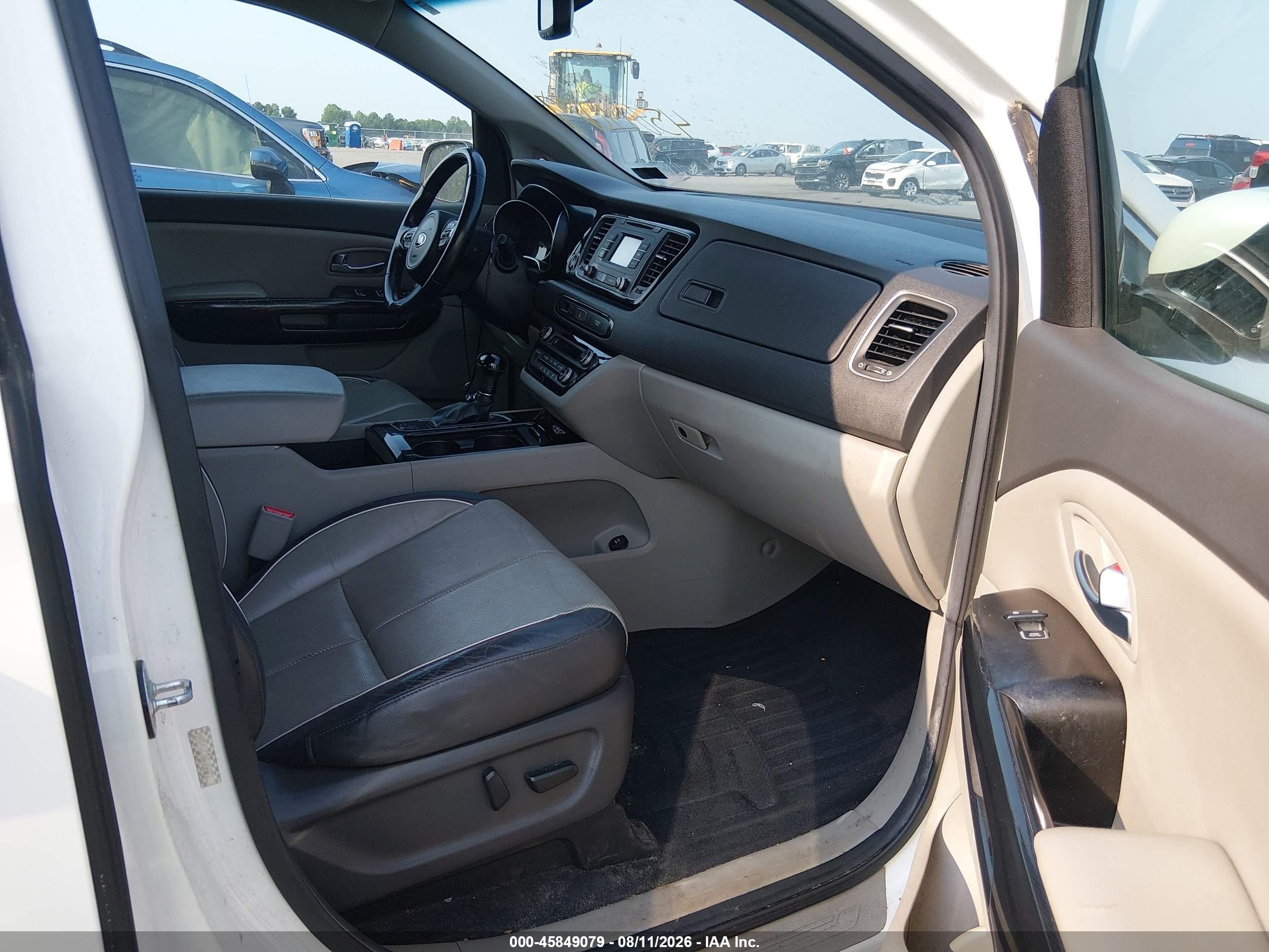 2015 Kia Sedona Ex White vin: KNDMC5C12F6025935