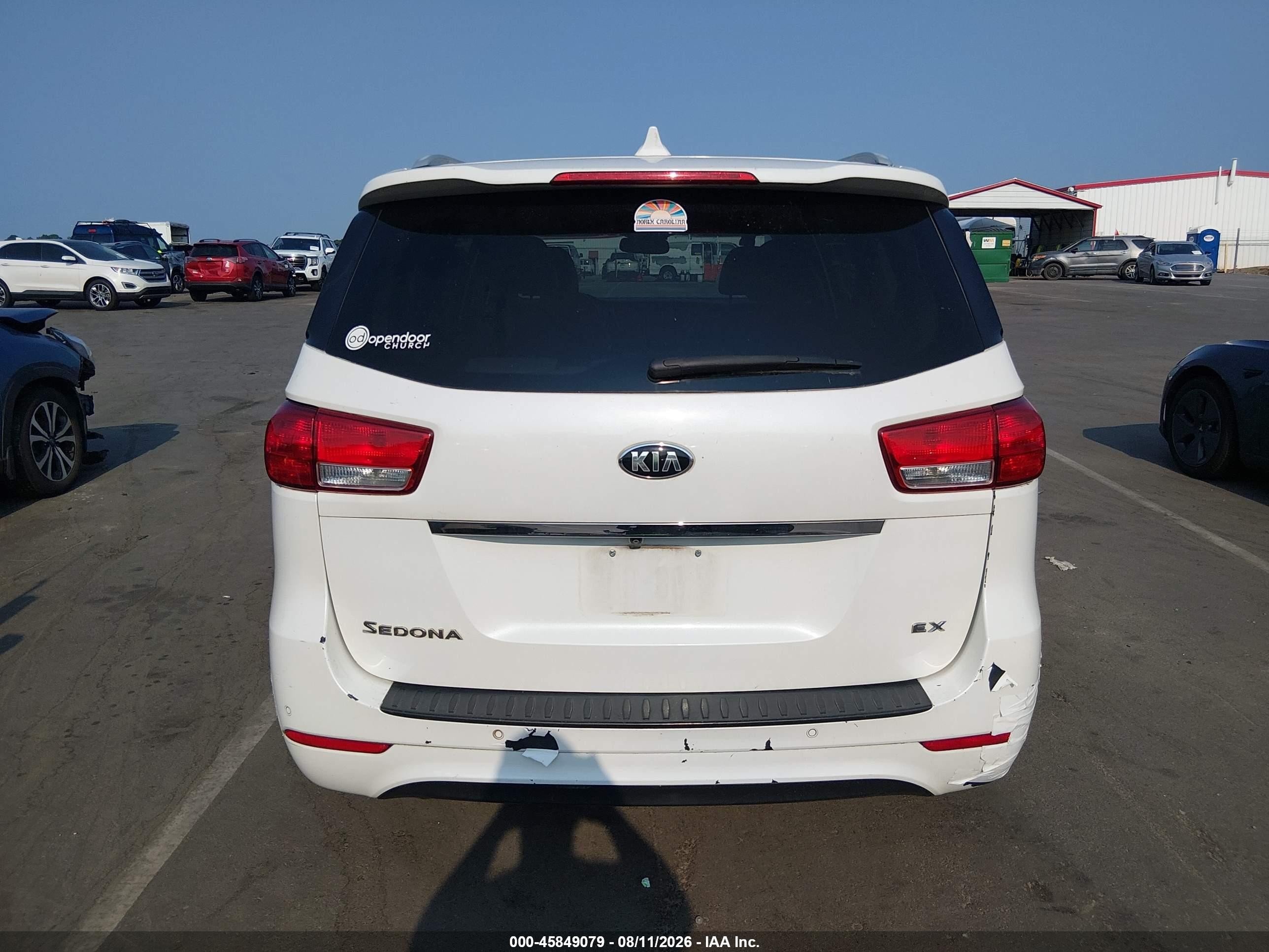 2015 Kia Sedona Ex White vin: KNDMC5C12F6025935