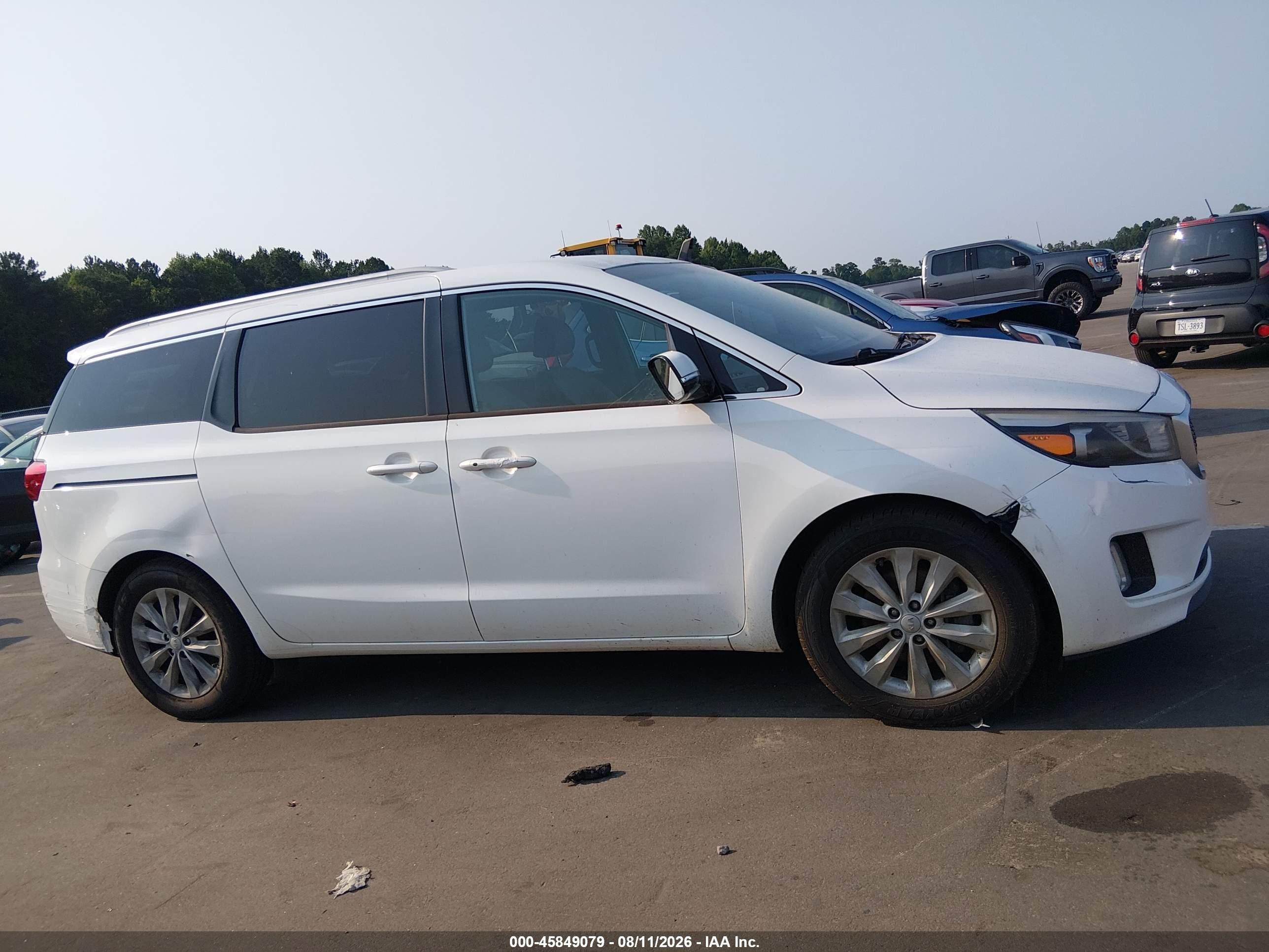 2015 Kia Sedona Ex White vin: KNDMC5C12F6025935