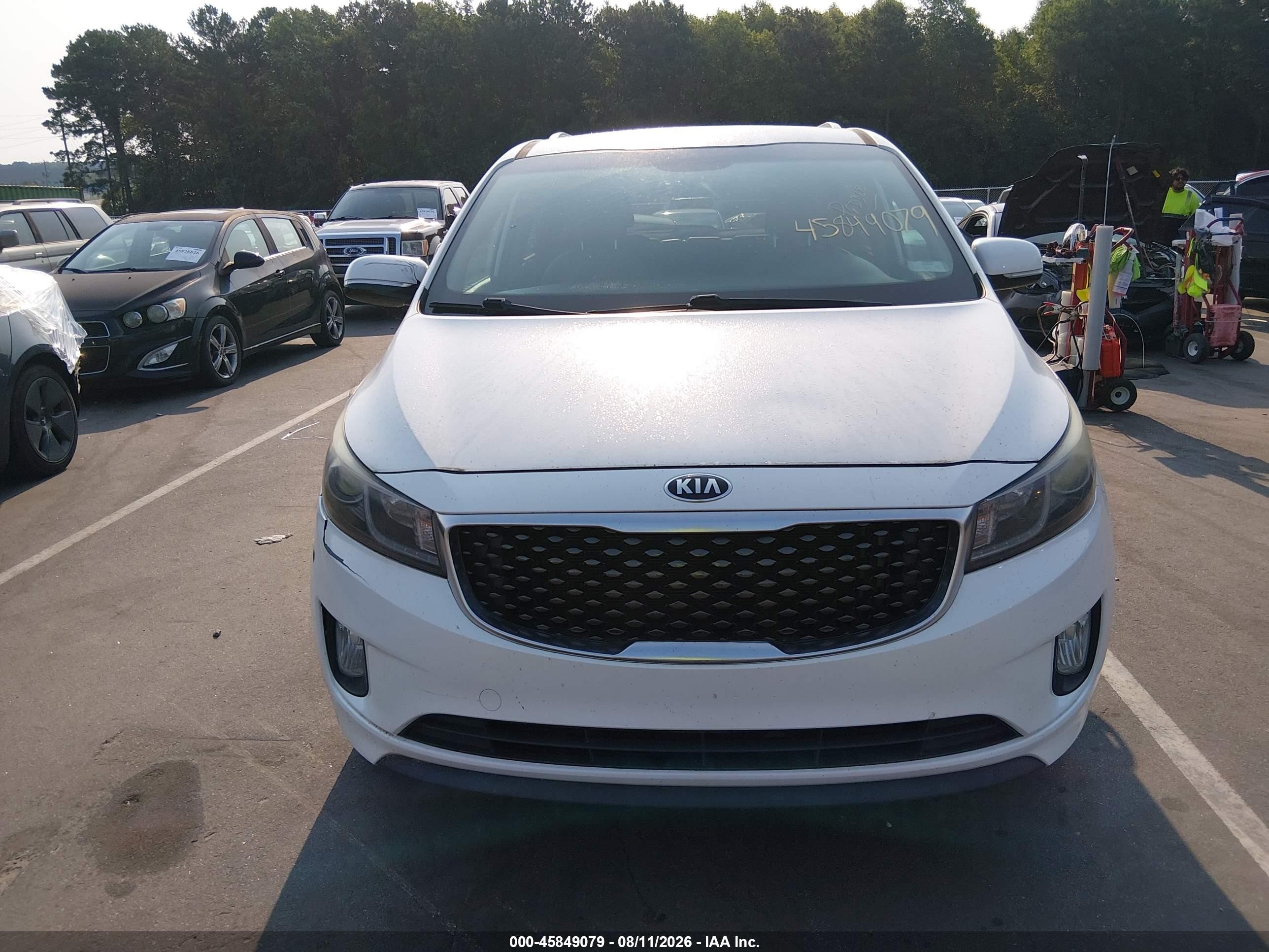 2015 Kia Sedona Ex White vin: KNDMC5C12F6025935